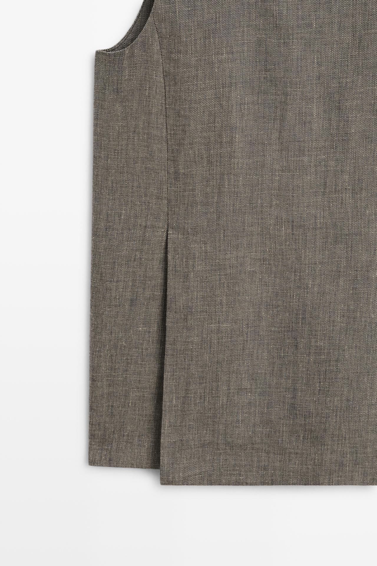 STUDIO textured top with cut-out details — GREENISH