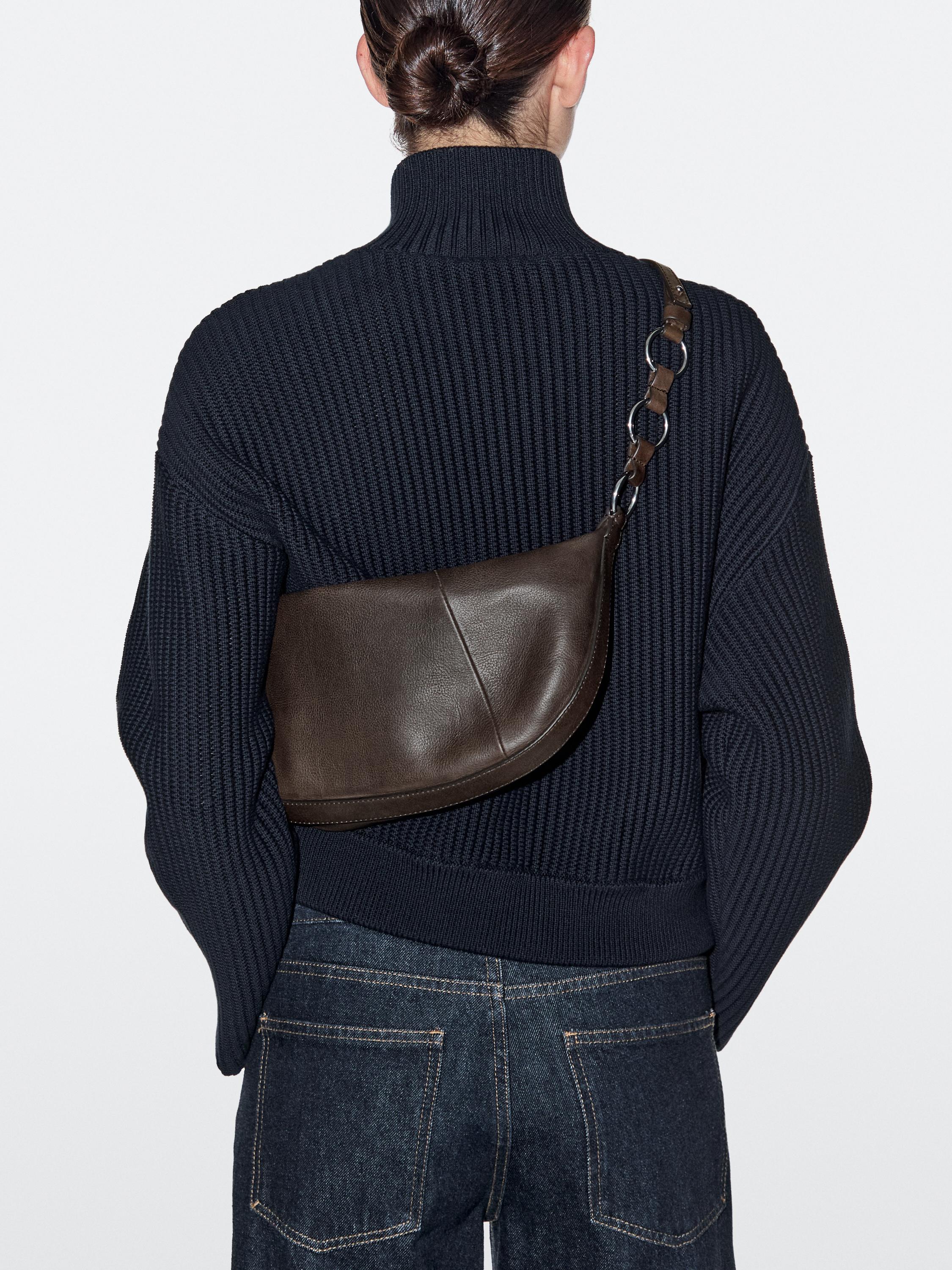 Small nappa leather bag — BROWN