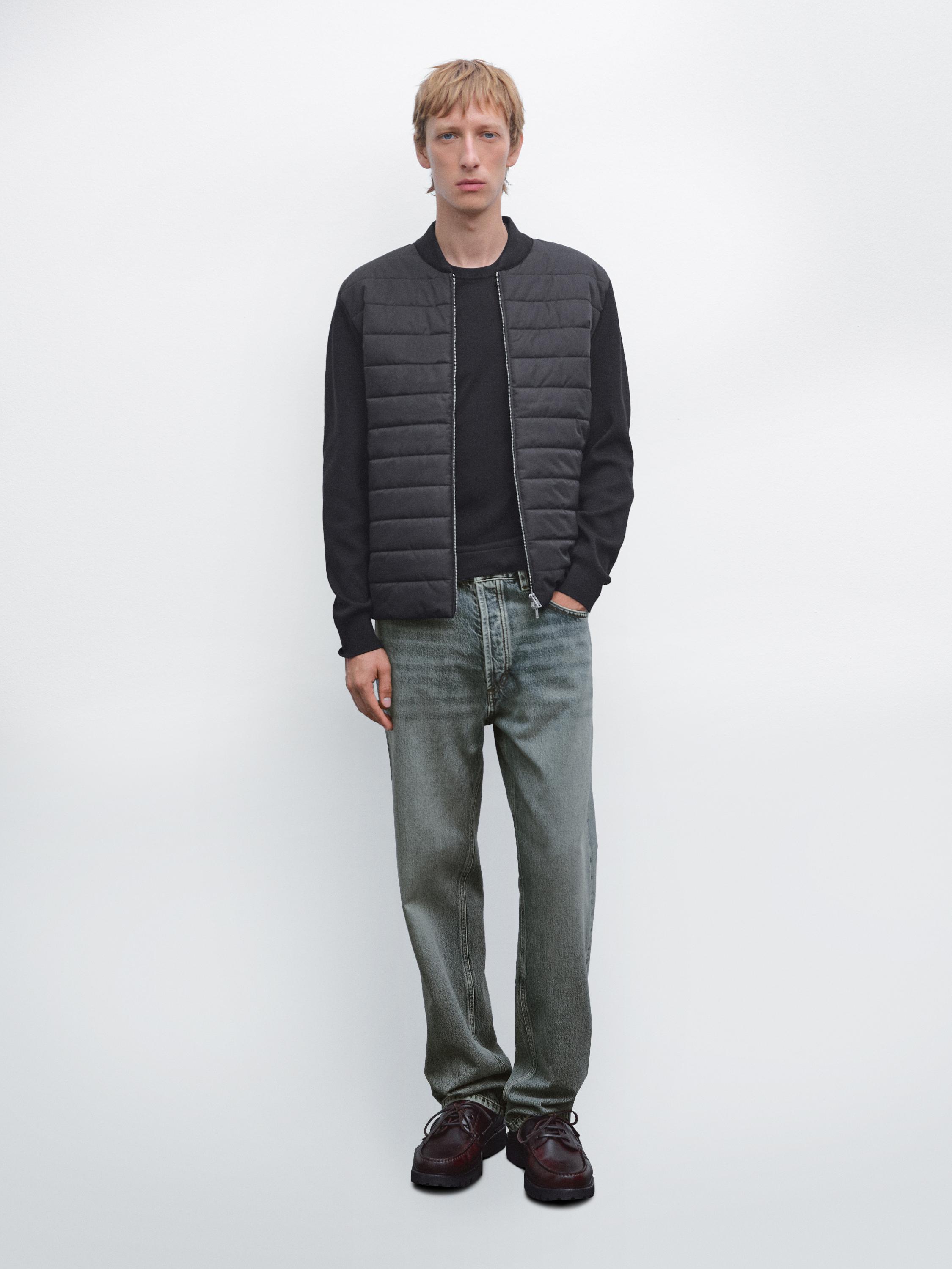 Quilted bomber jacket