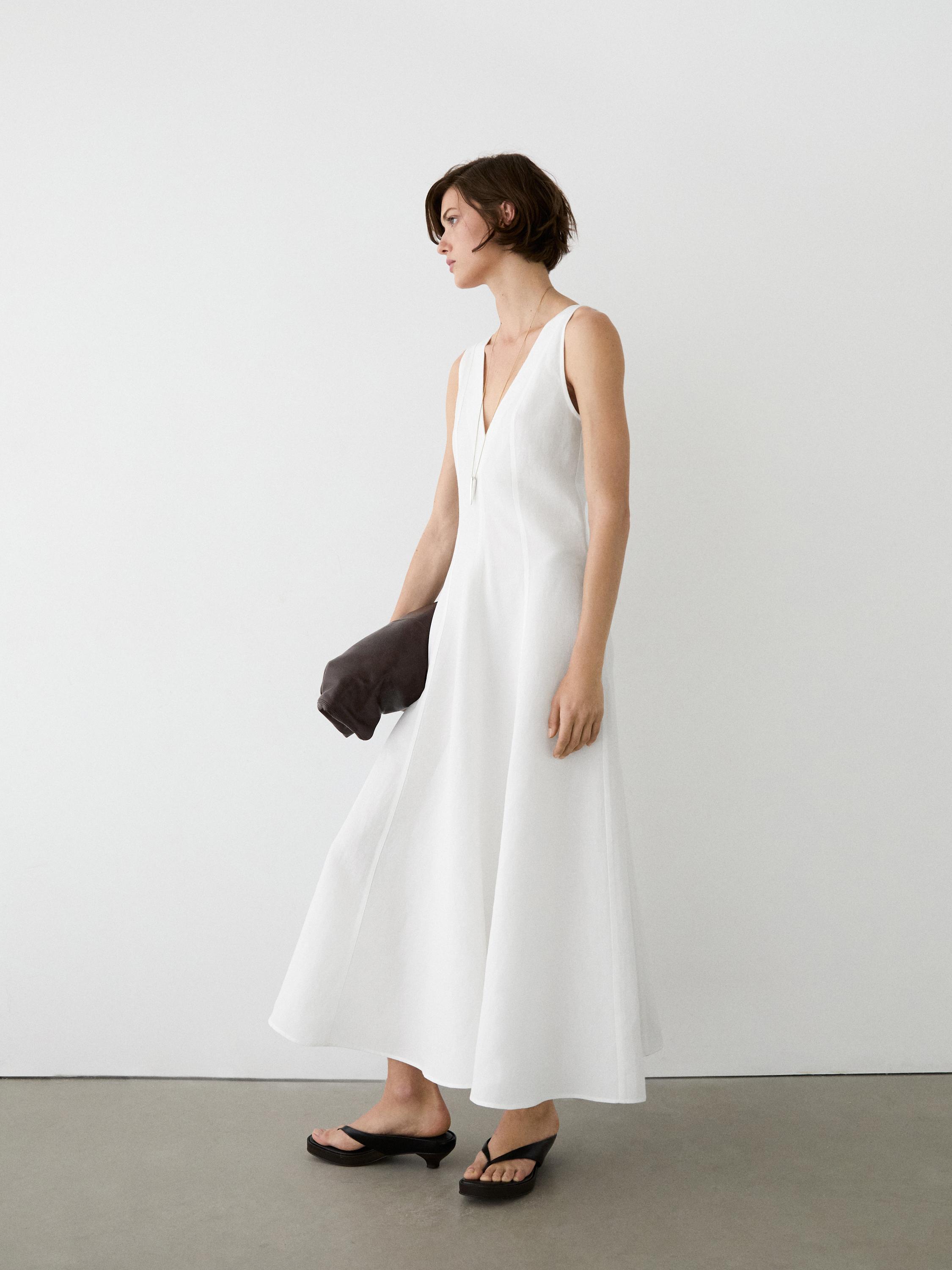 massimo dutti green linen dress Sassafras Beaded Flower Strapless Maxi Dress