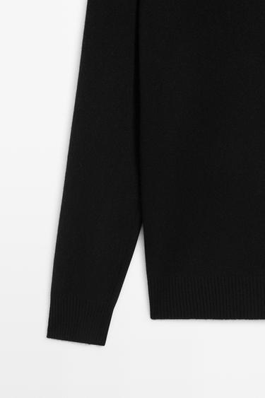 Wool blend polo sweater — BLACK 7
