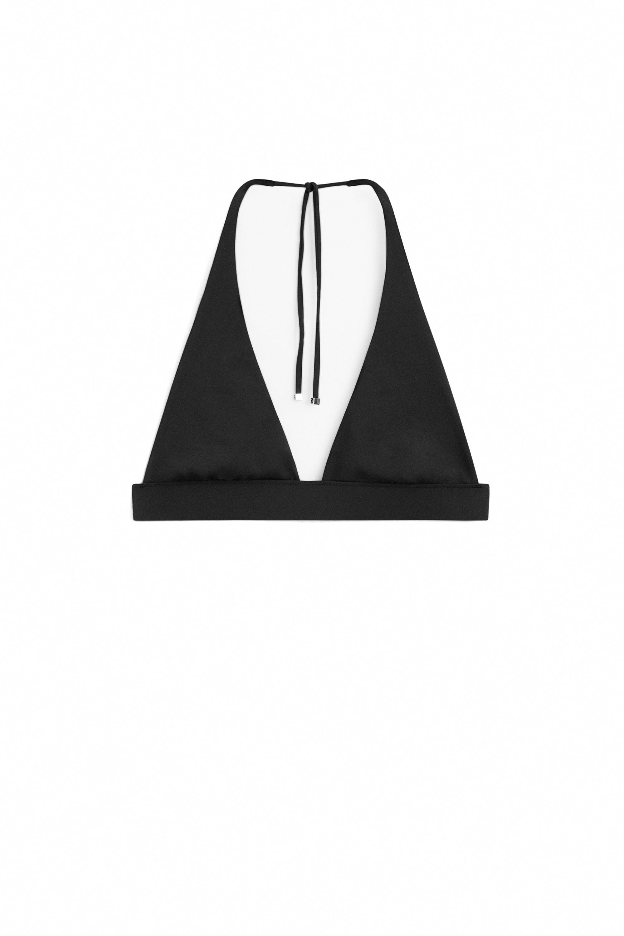 Triangle bikini top — BLACK