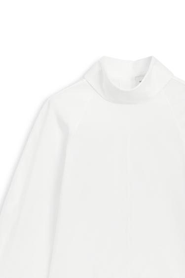Oversize poplin high-neck shirt - LIMITED EDITION — WHITE 6