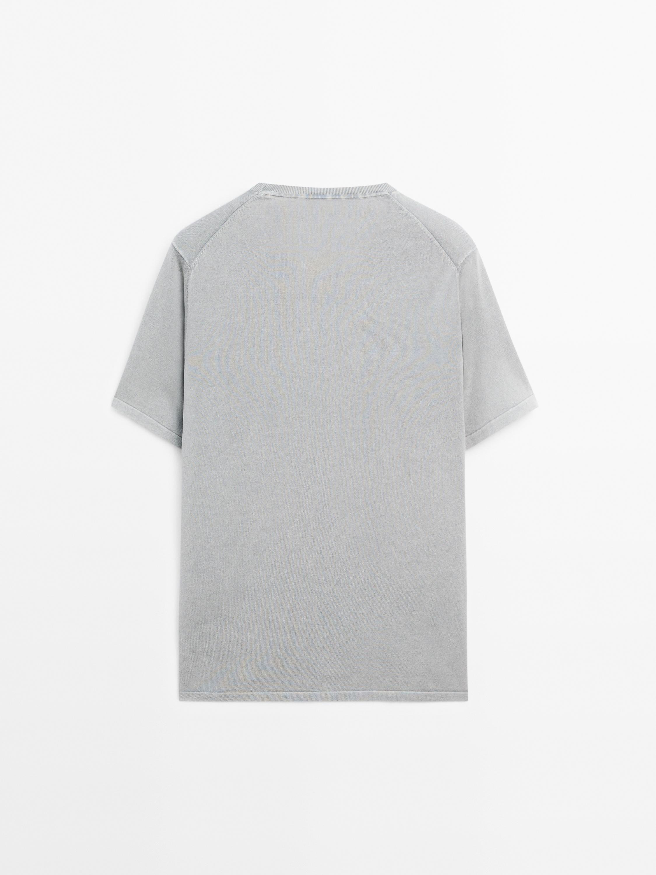Cotton blend knit T-shirt