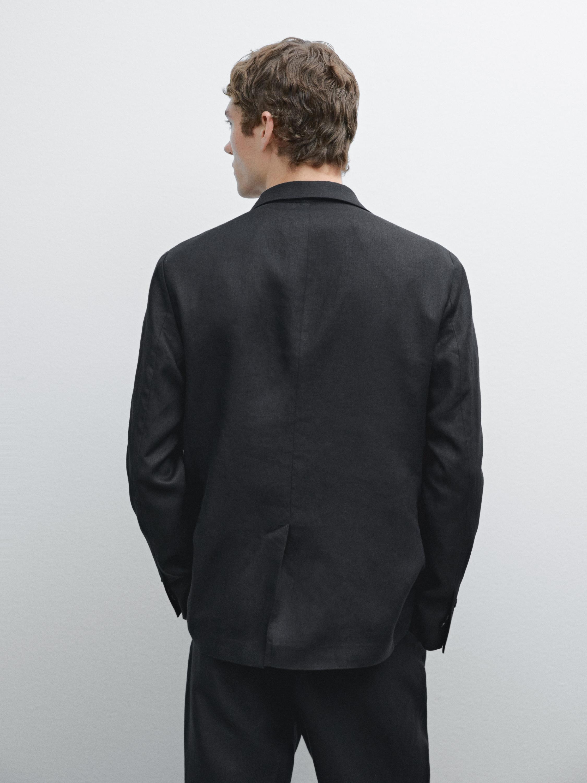 100% linen suit blazer