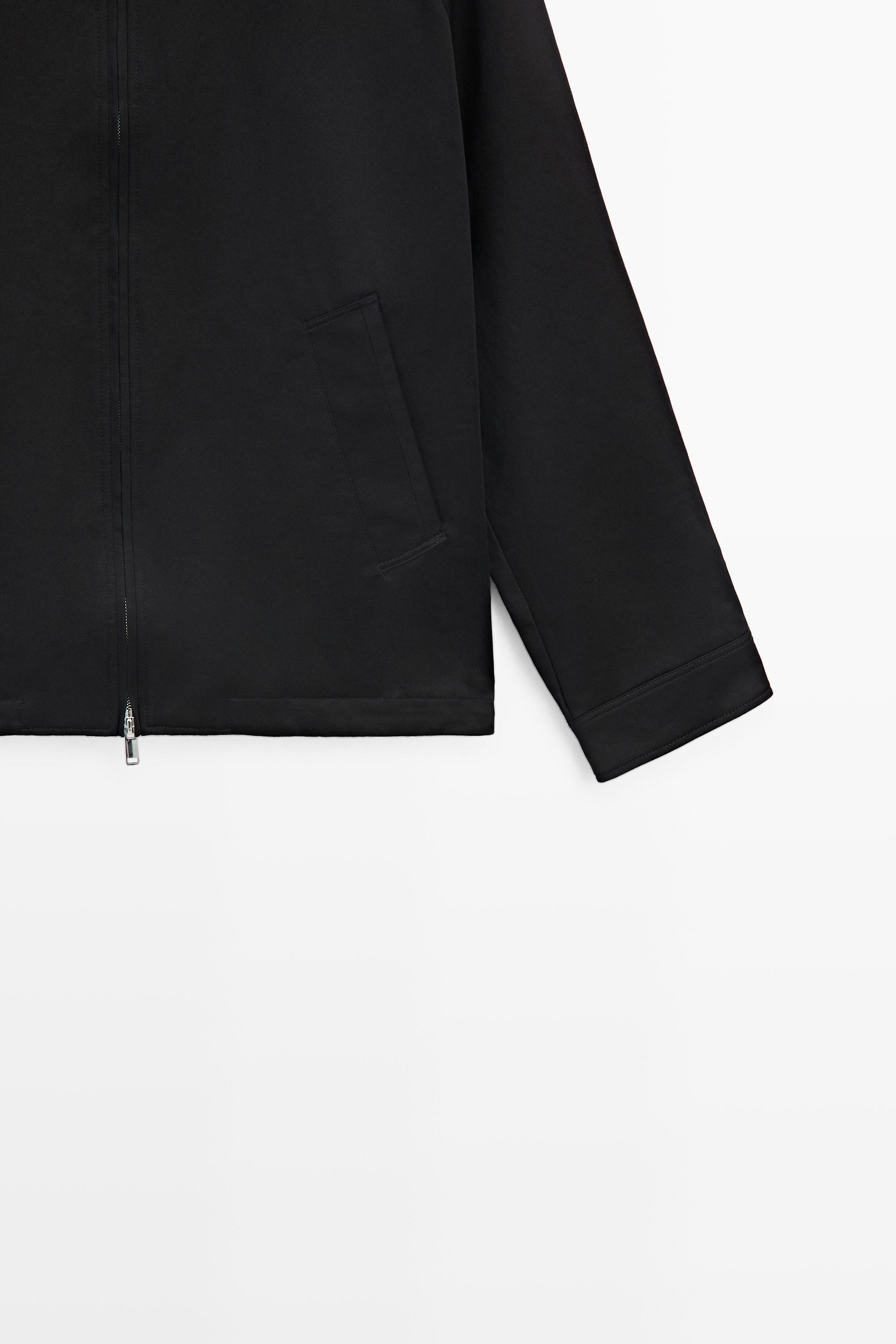 Bomber jacket with collar detail — DARK NAVY