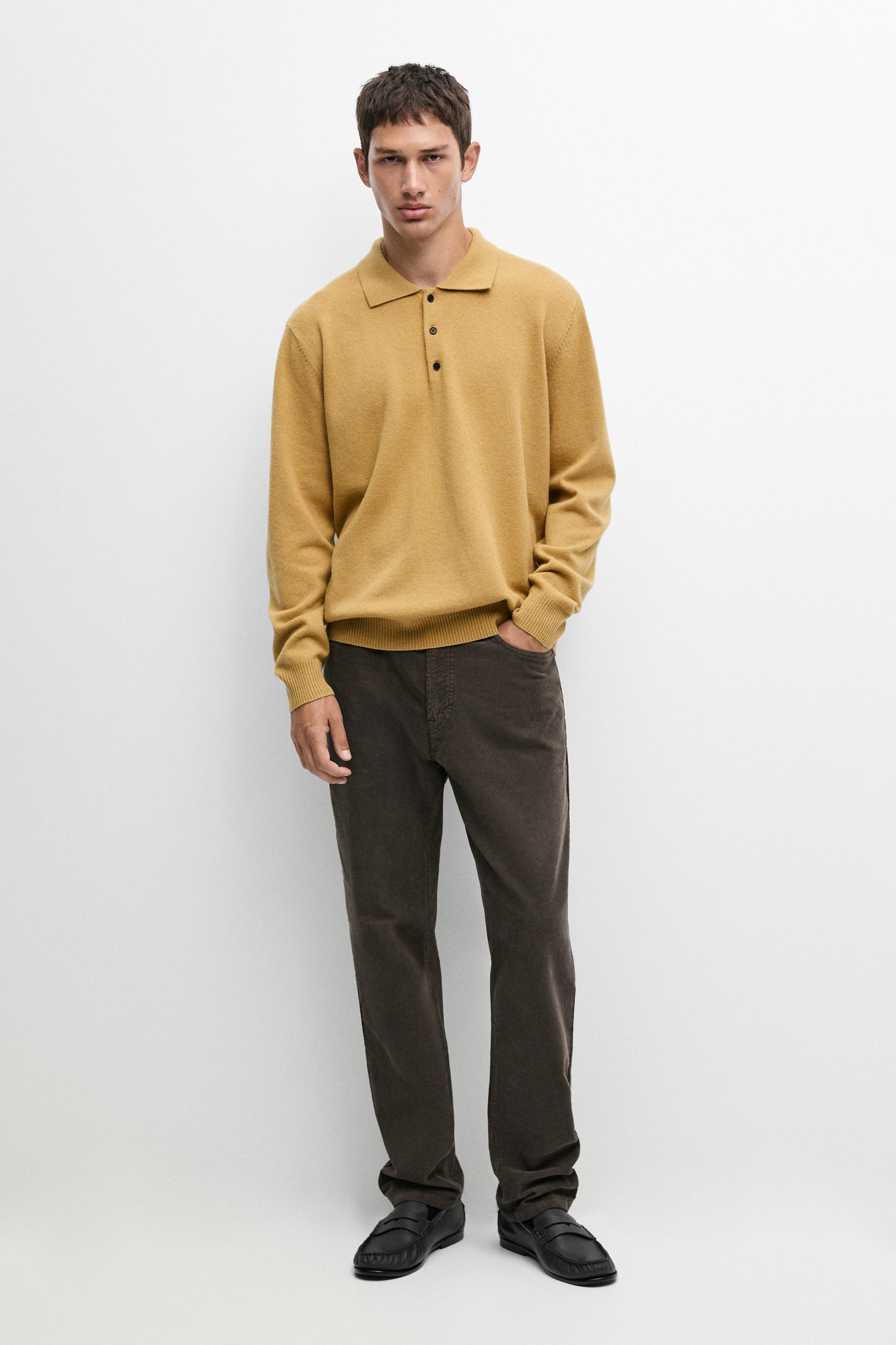 Corduroy tapered fit pants