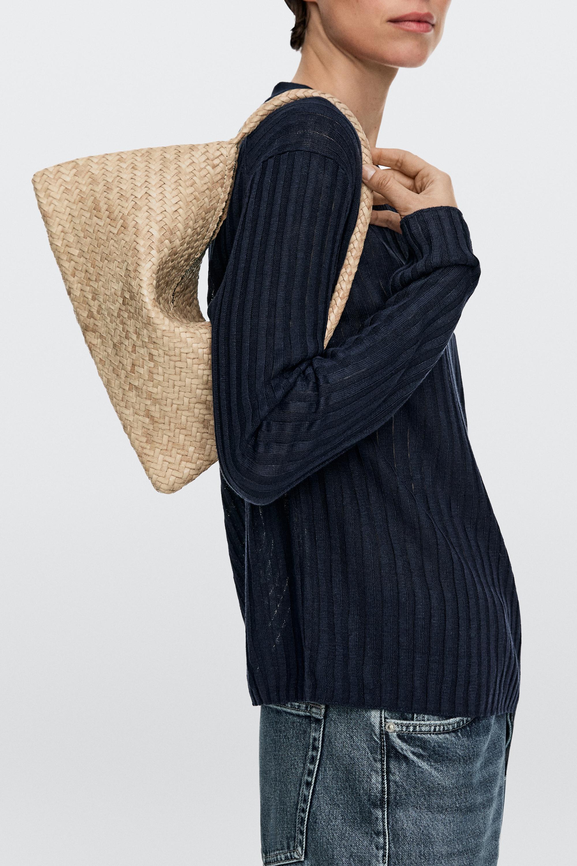 Mala ombro pequena pele entrançada