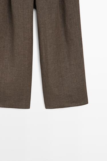 Linen melange darted trousers — CAREY 7