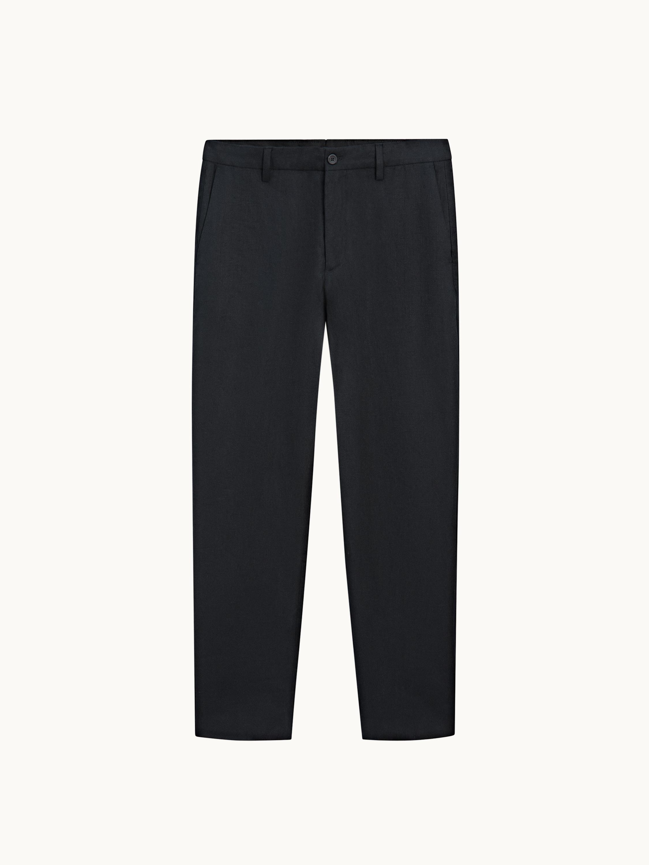 Linen suit trousers — NAVY BLUE