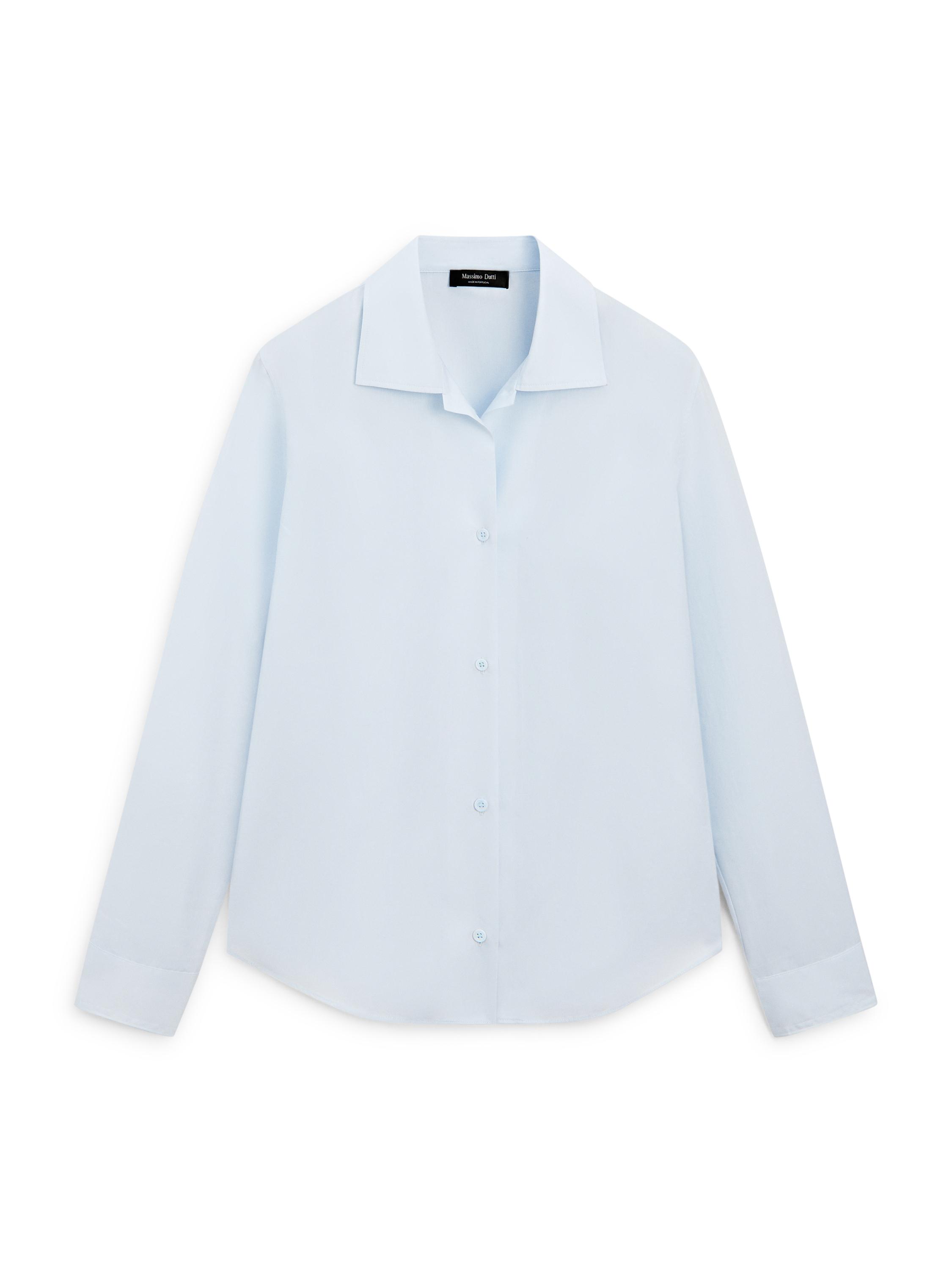 100% cotton poplin shirt — SKY BLUE