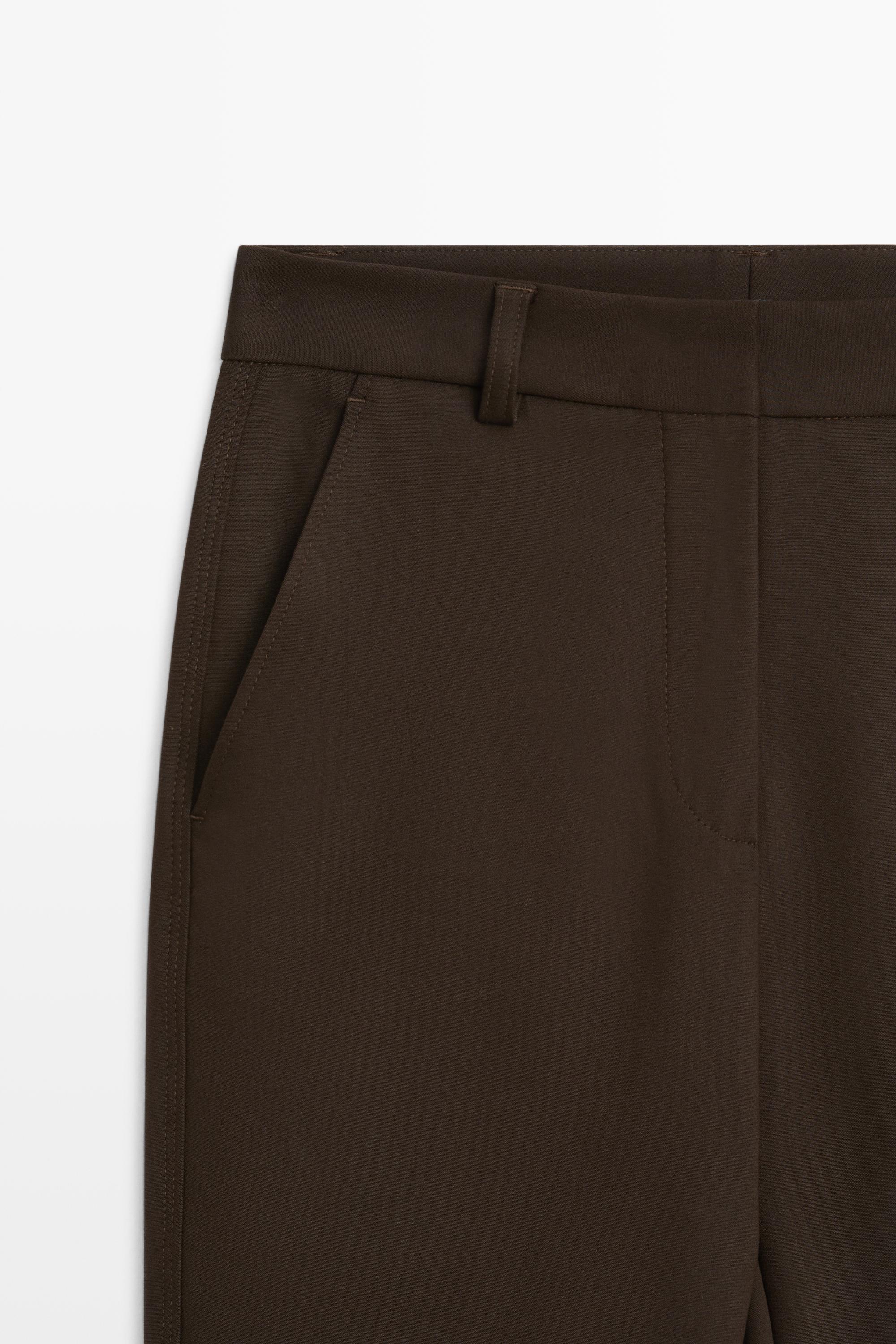 Technical flare fit pants — Chocolate