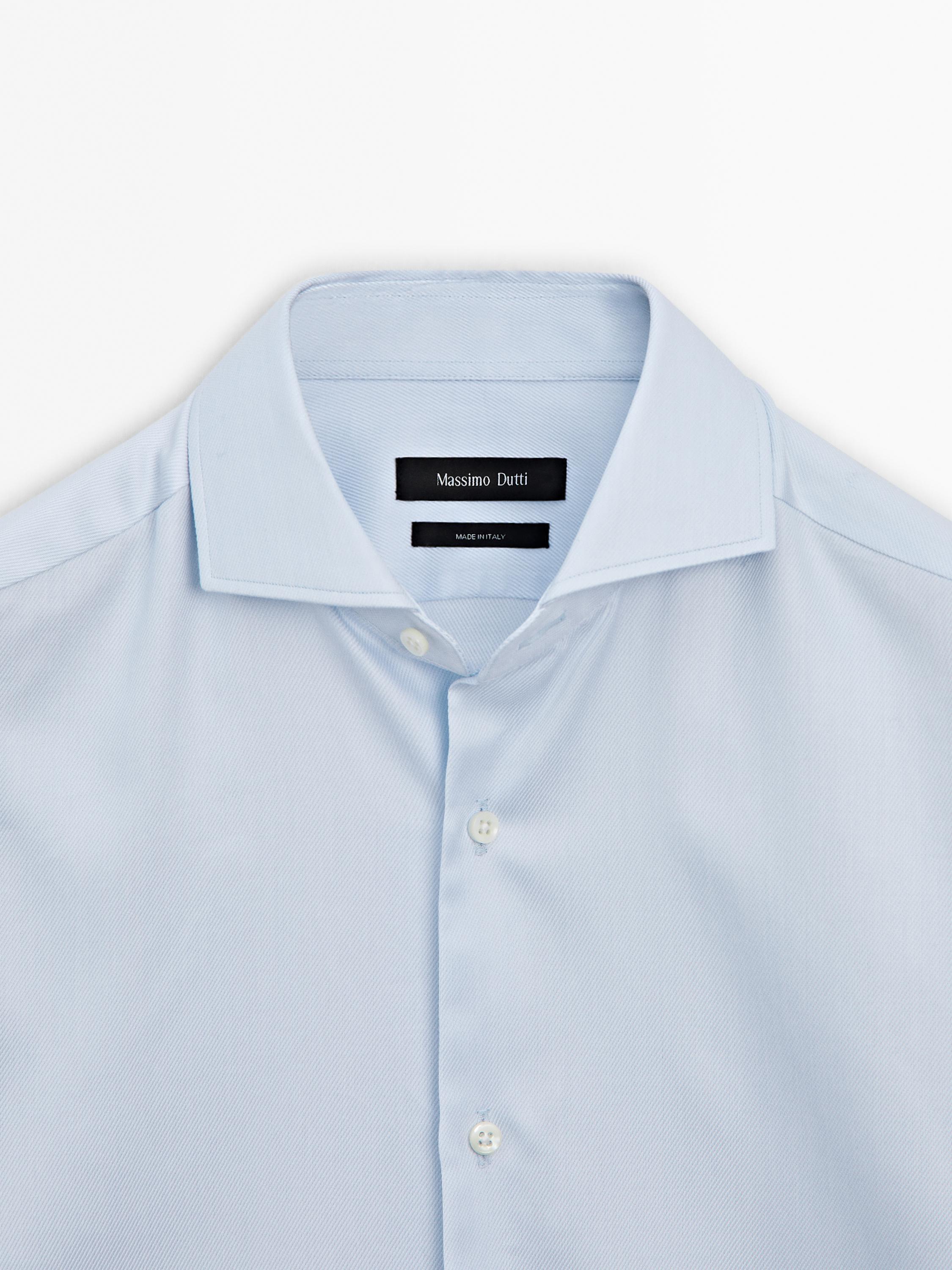 Camicia in twill slim fit 100% cotone