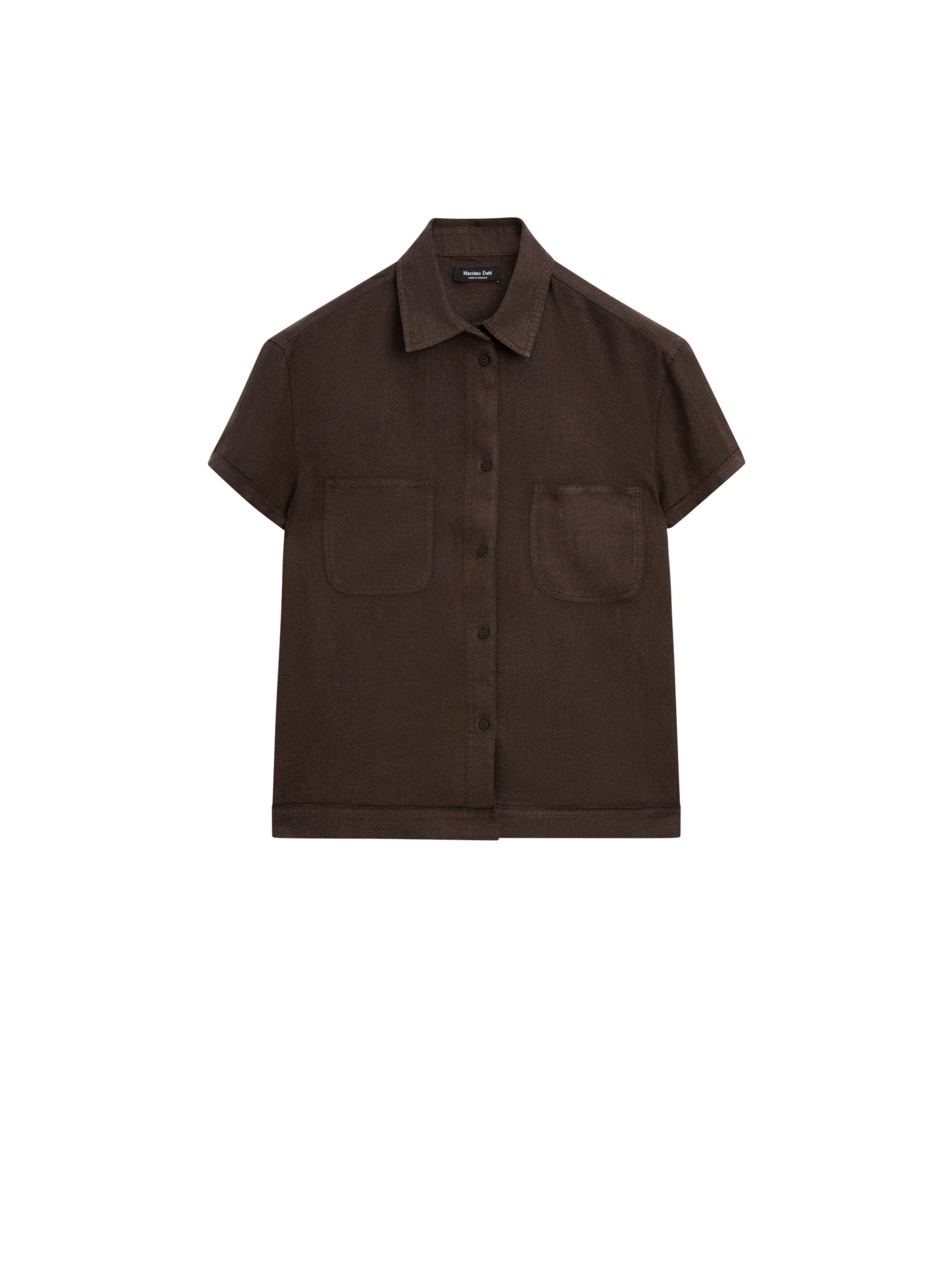 ◆Massimo Dutti◆ 100% Linen Short Sleeve T-Shirt 100% linen short sleeve T-shirt · Lead · T-shirts And Polo