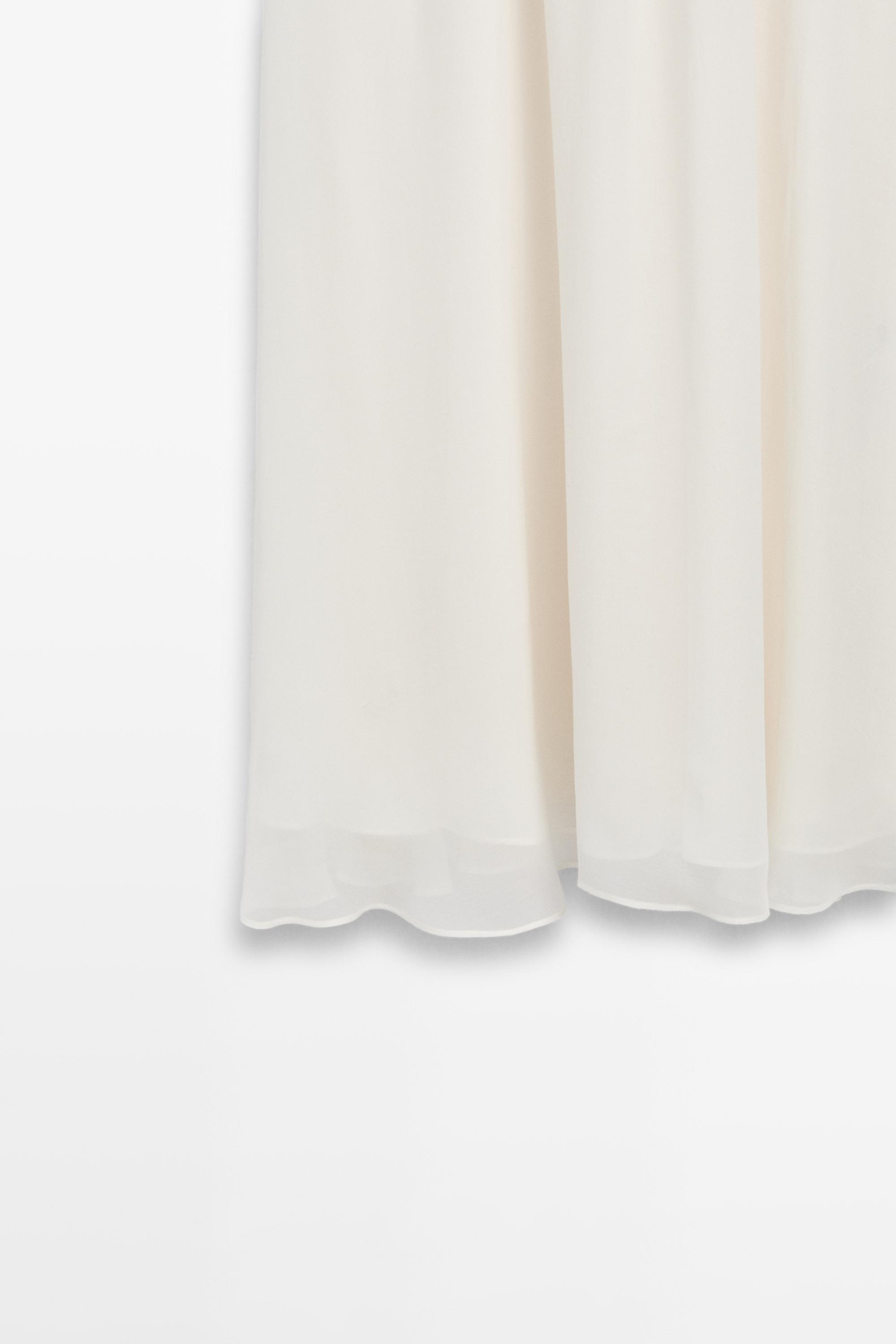 Knit dress with matching detail — CREAM