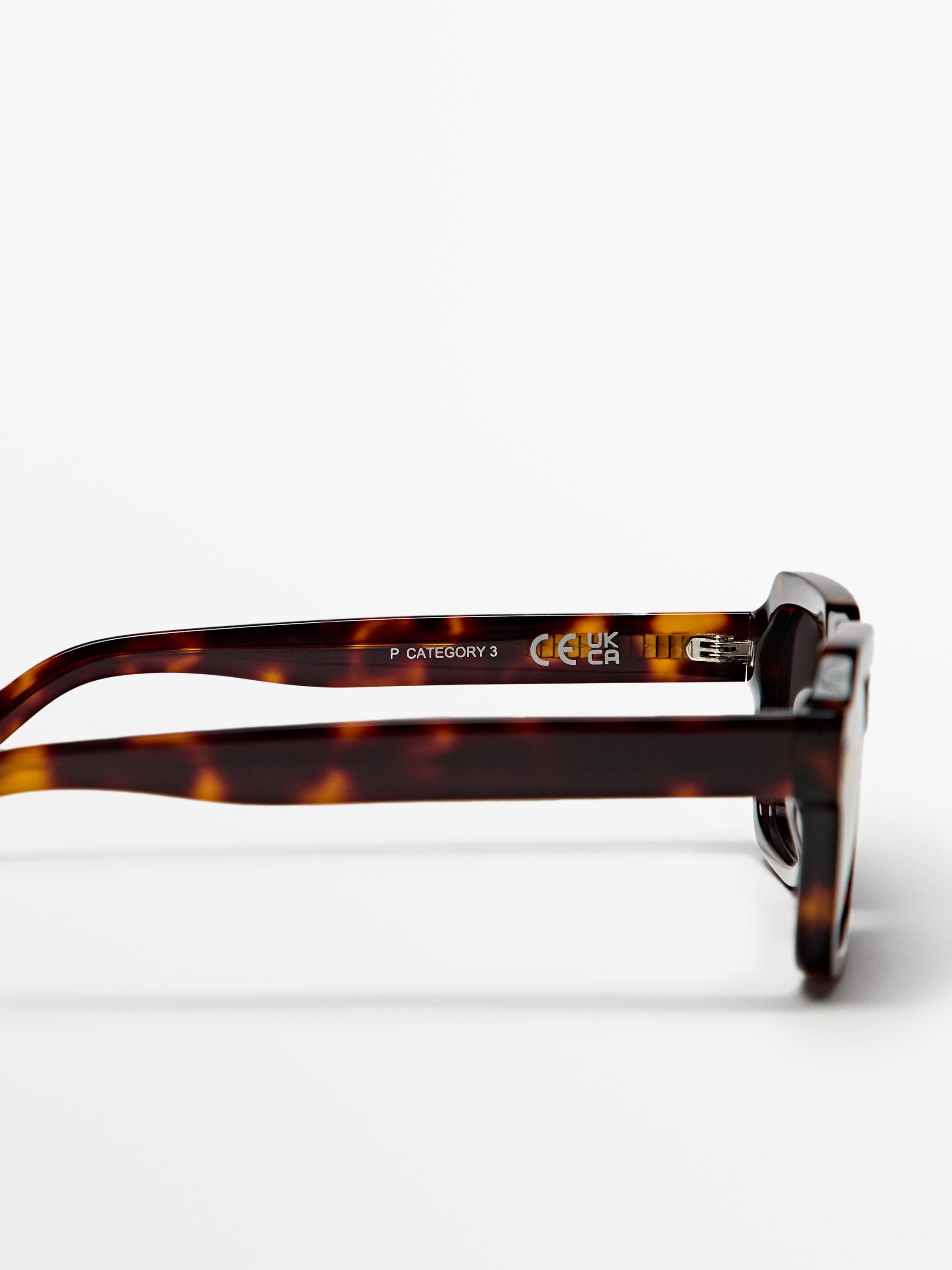 Rectangular sunglasses — BROWN