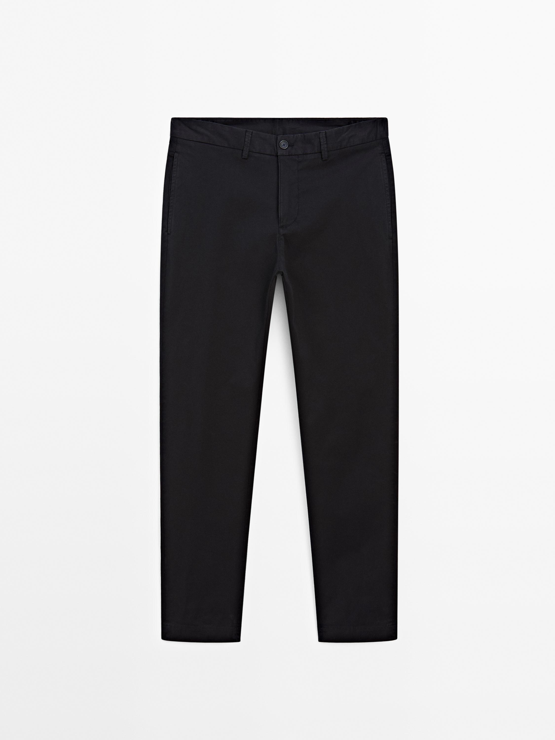Kalhoty slim fit z bavlněné směsi