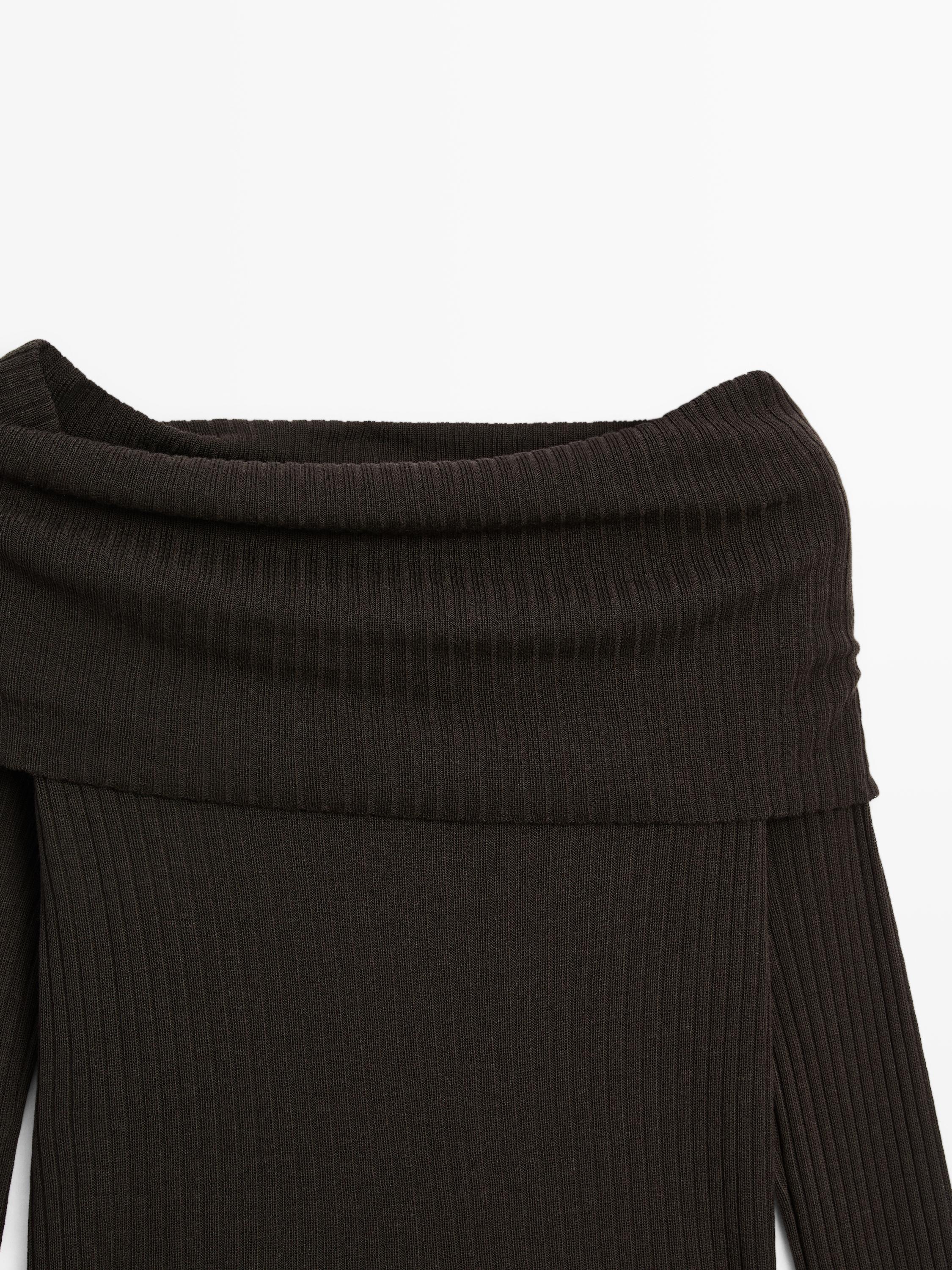 Ribbed knit sweater