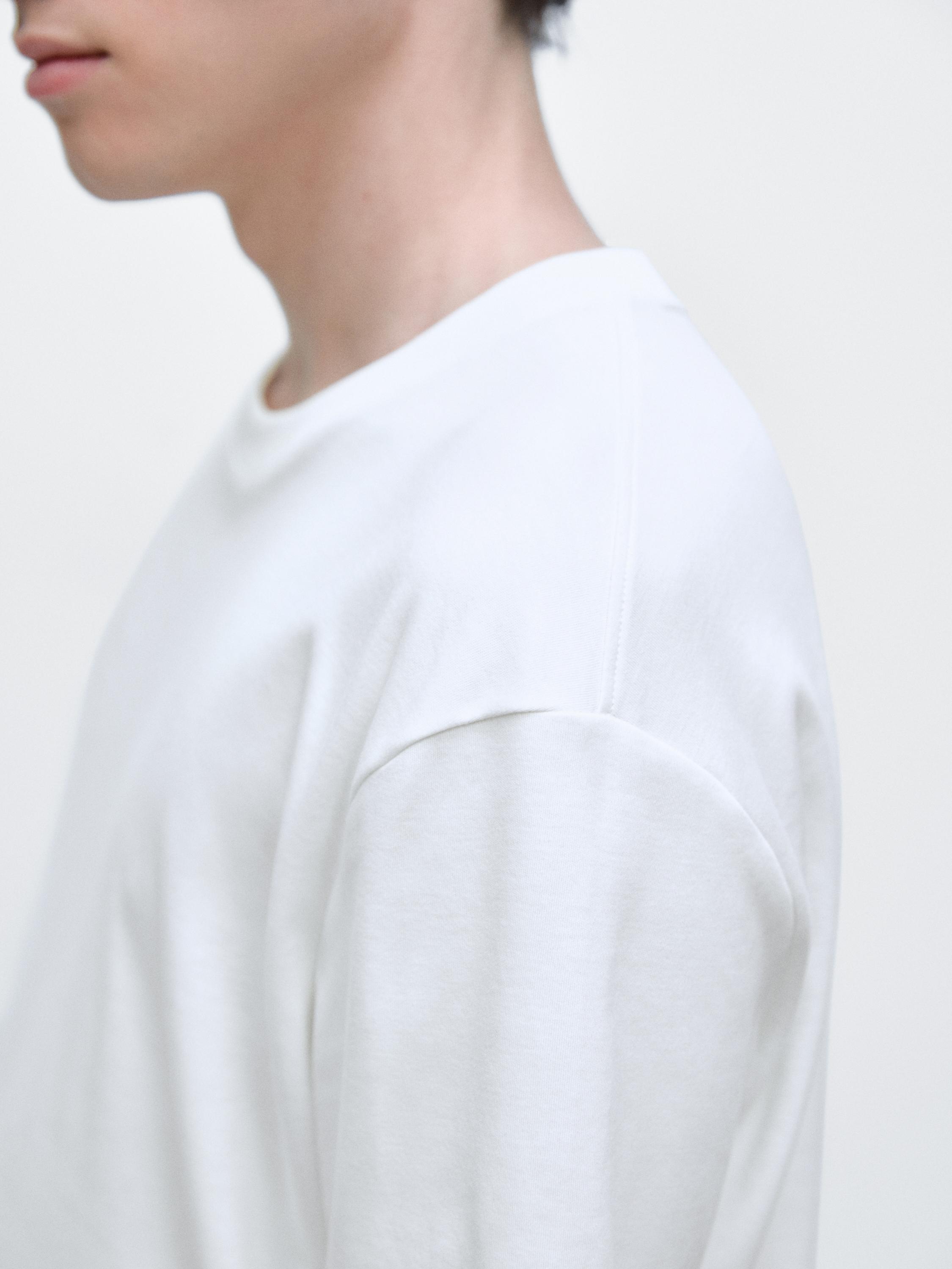100% cotton short sleeve T-shirt — WHITE