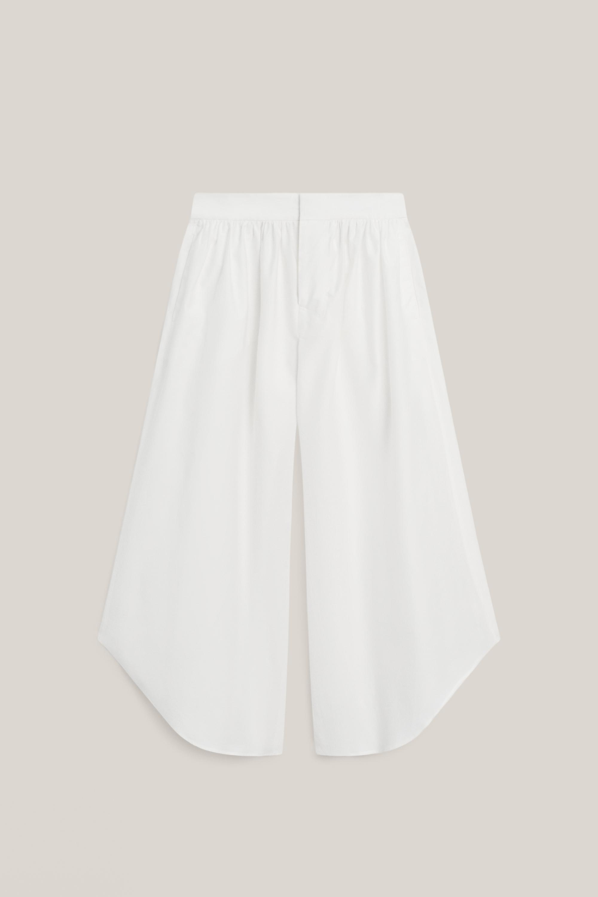 Culottes with pleated details - LIMITED EDITION — Off white