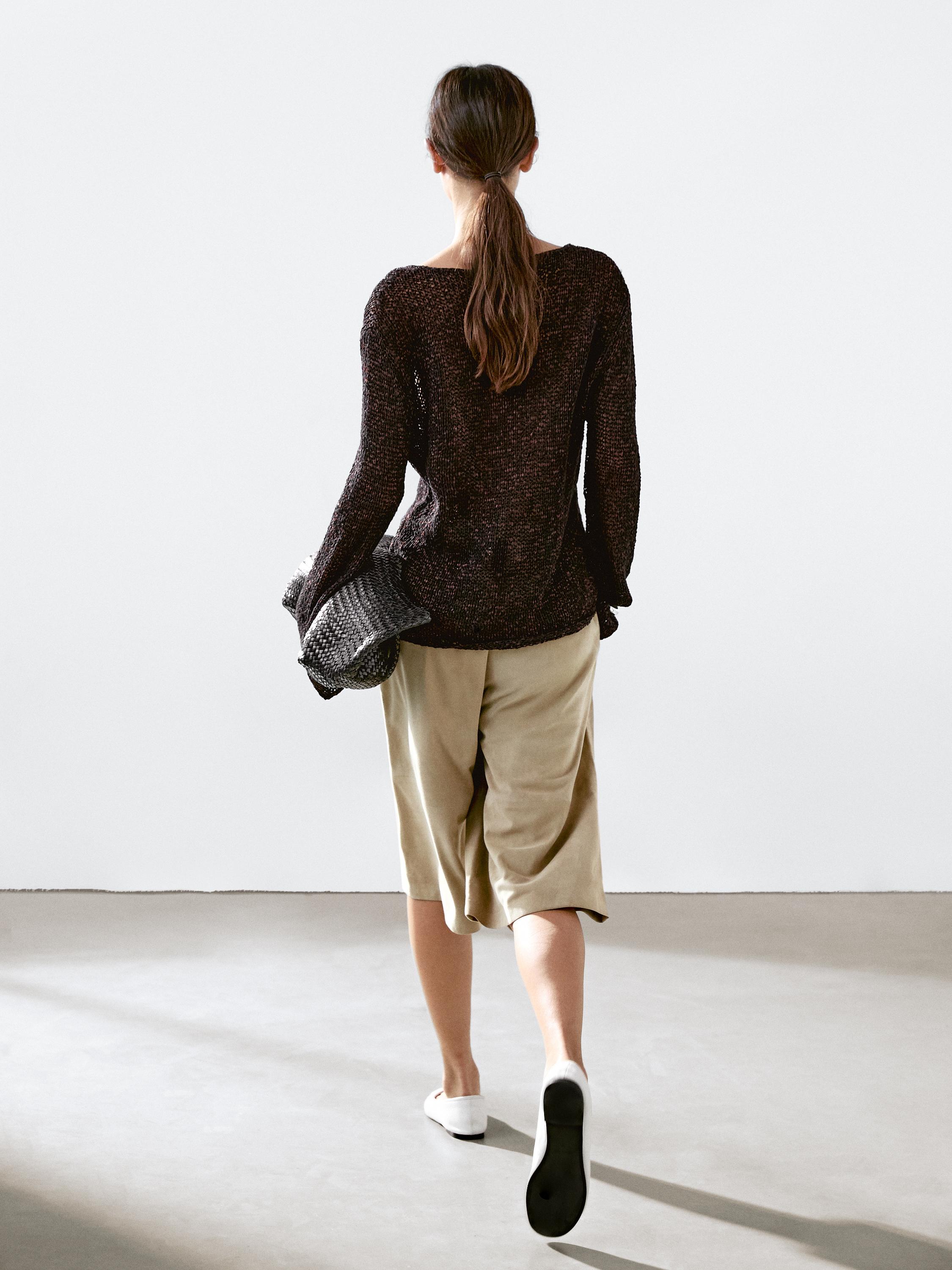 Pull coton en maille moulinée