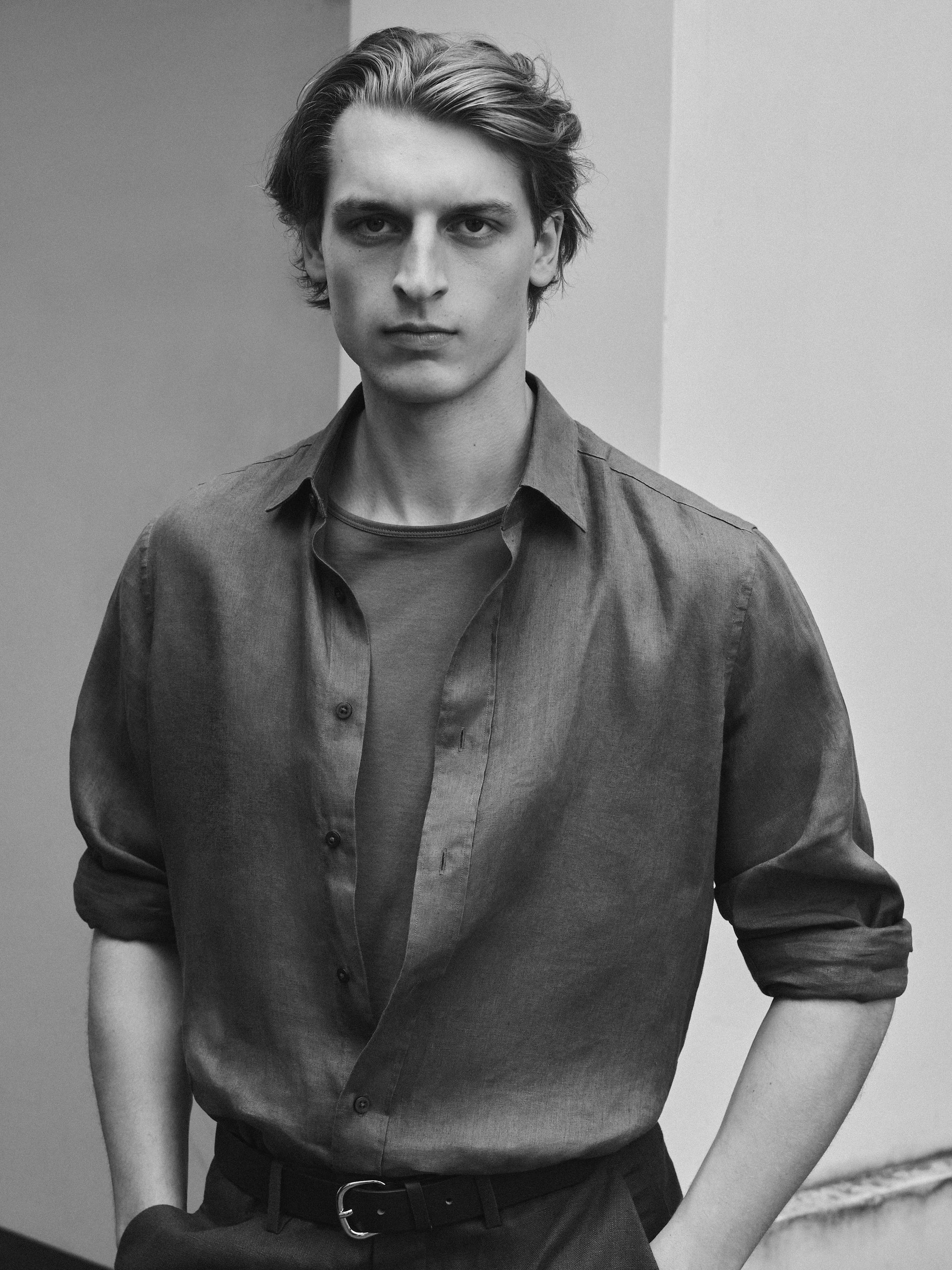 100% linen slim fit shirt