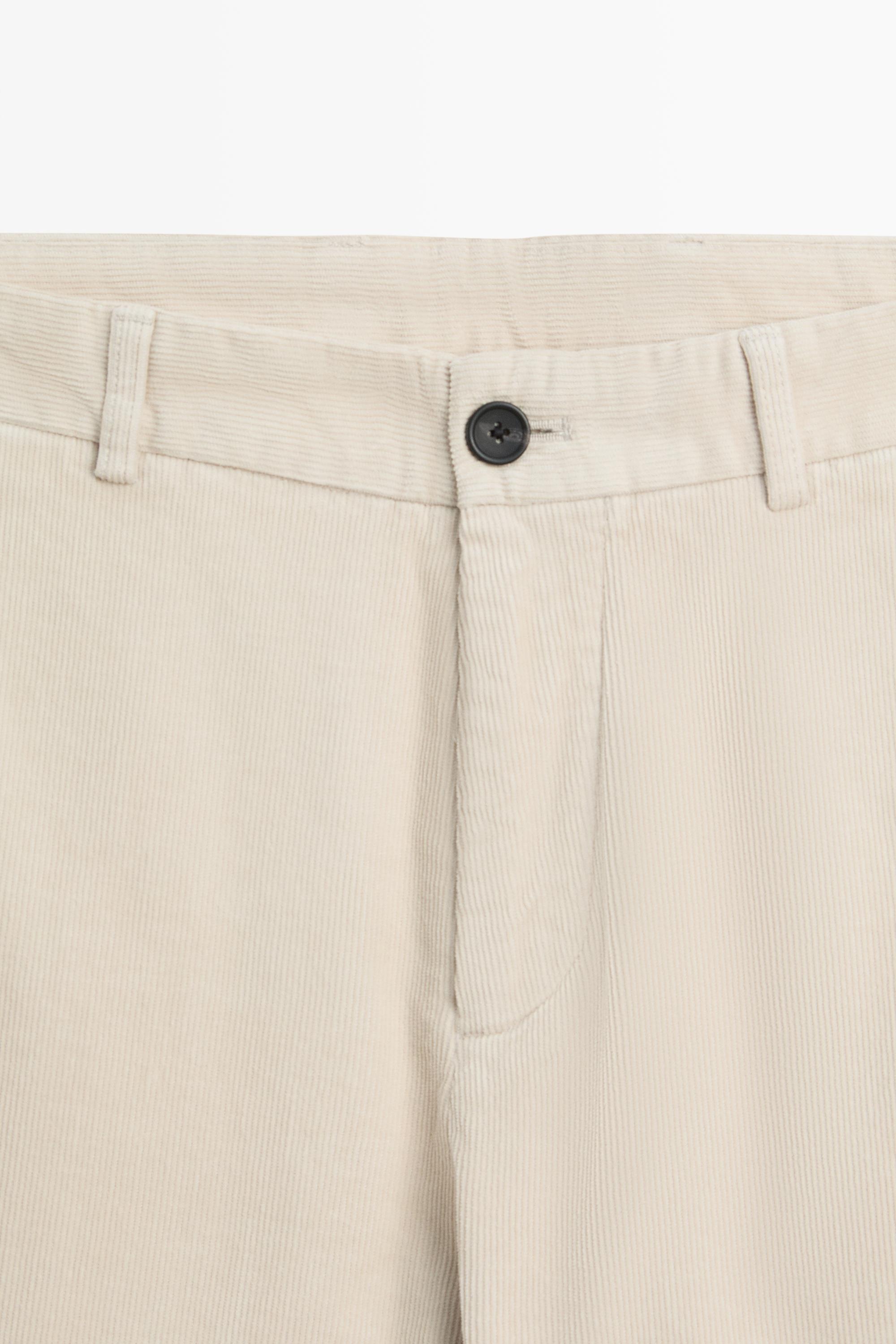 Slim fit corduroy pants