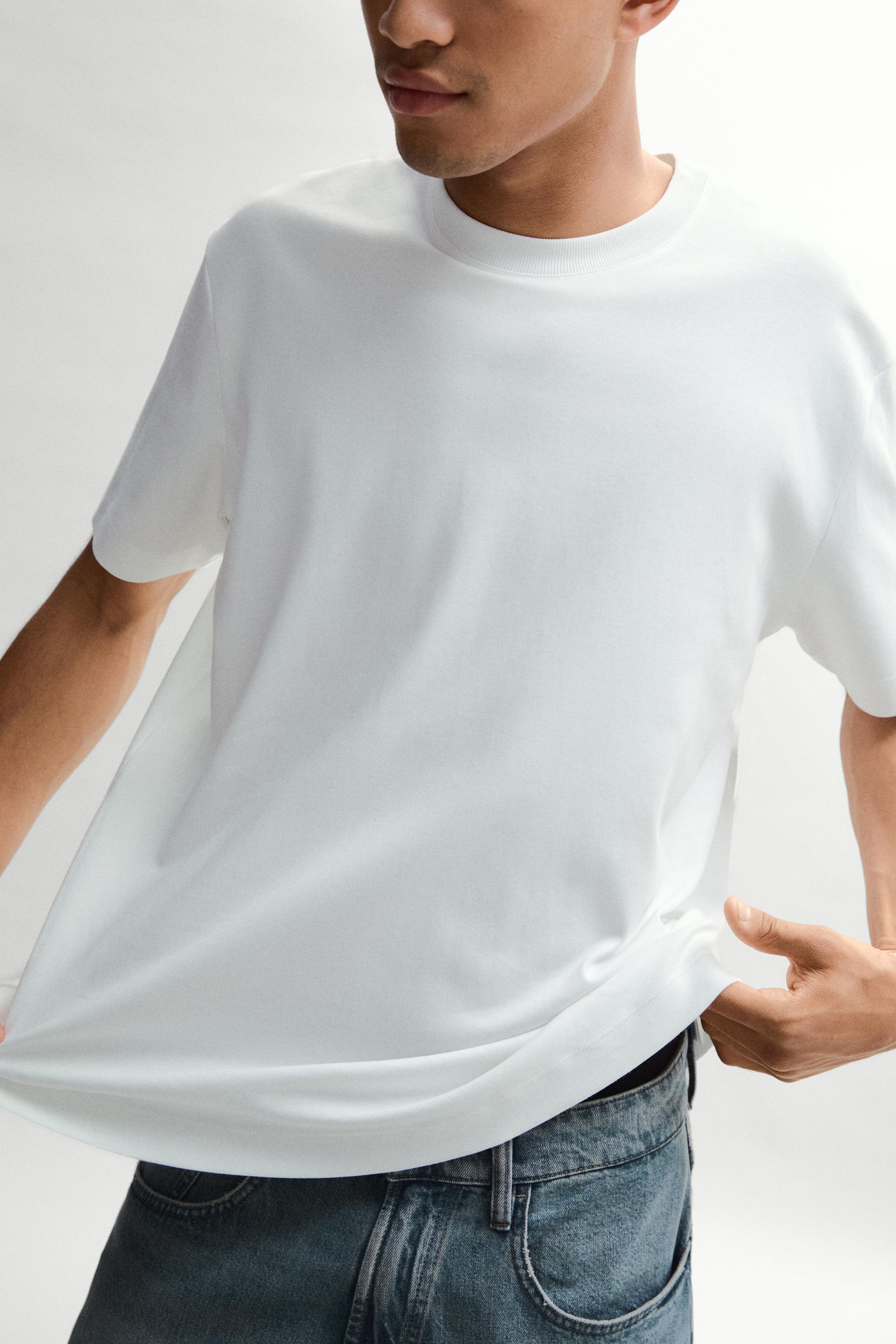 100% cotton short sleeve T-shirt — WHITE