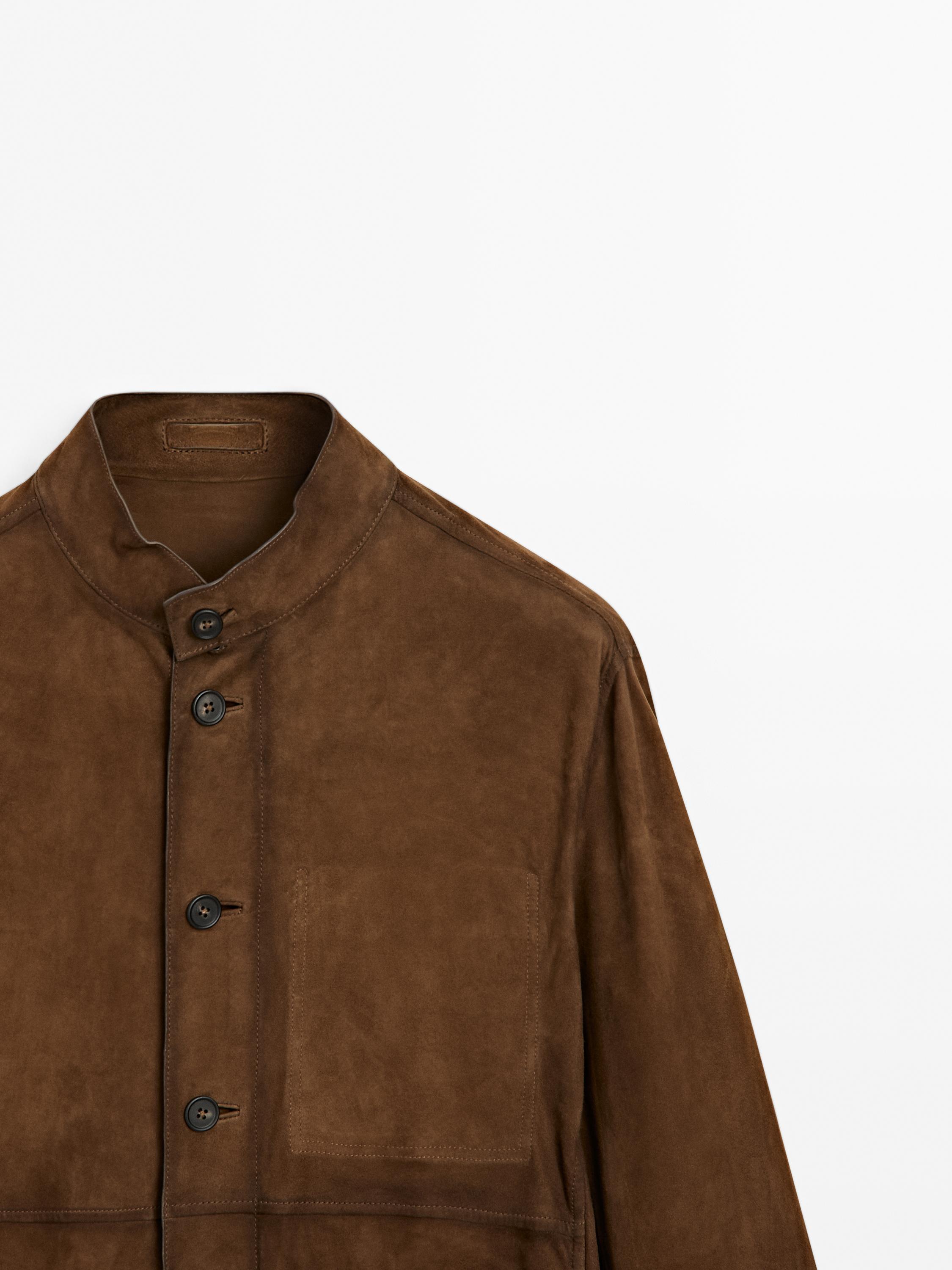 Suede leather jacket