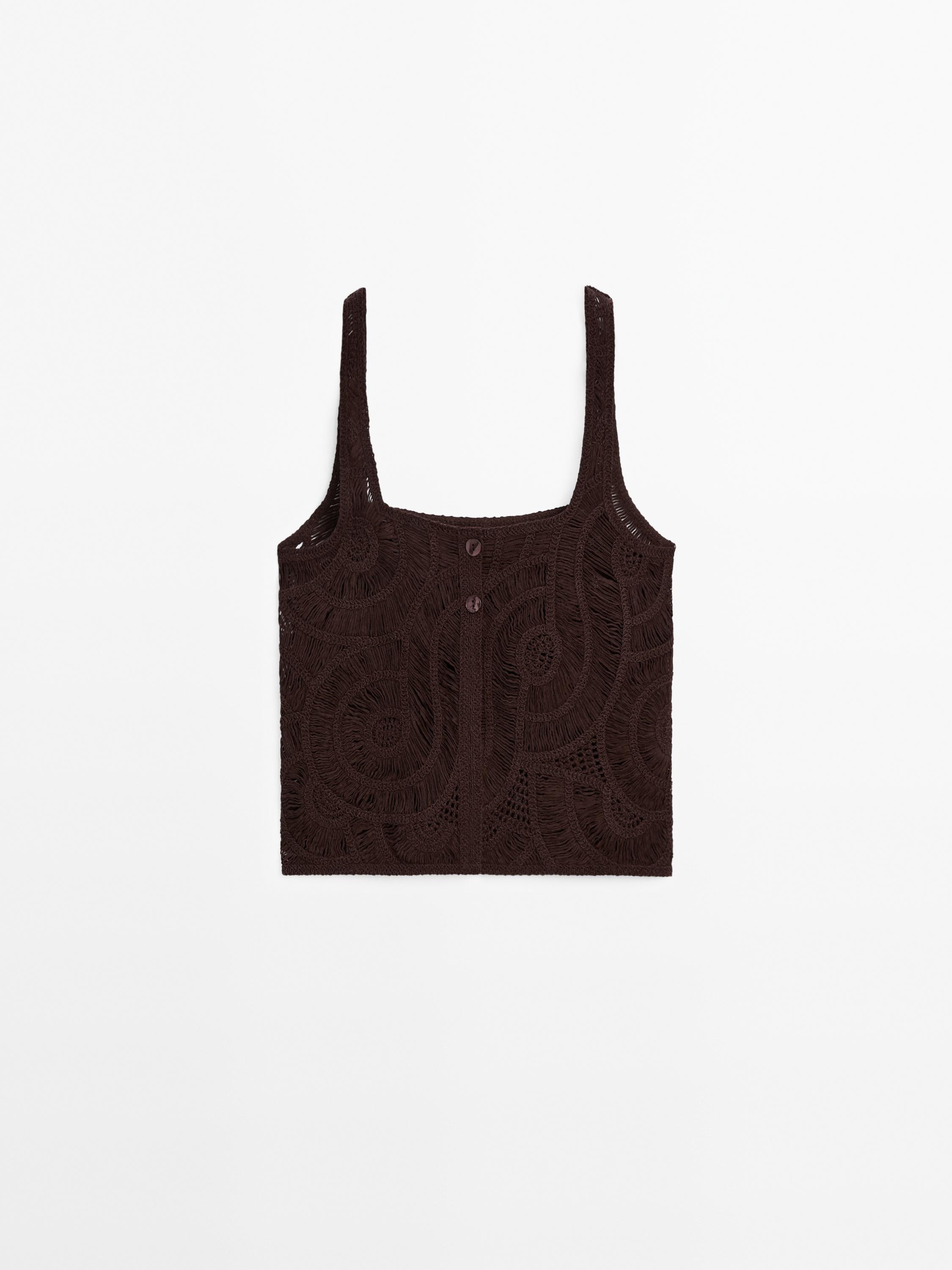 Crochet knit top