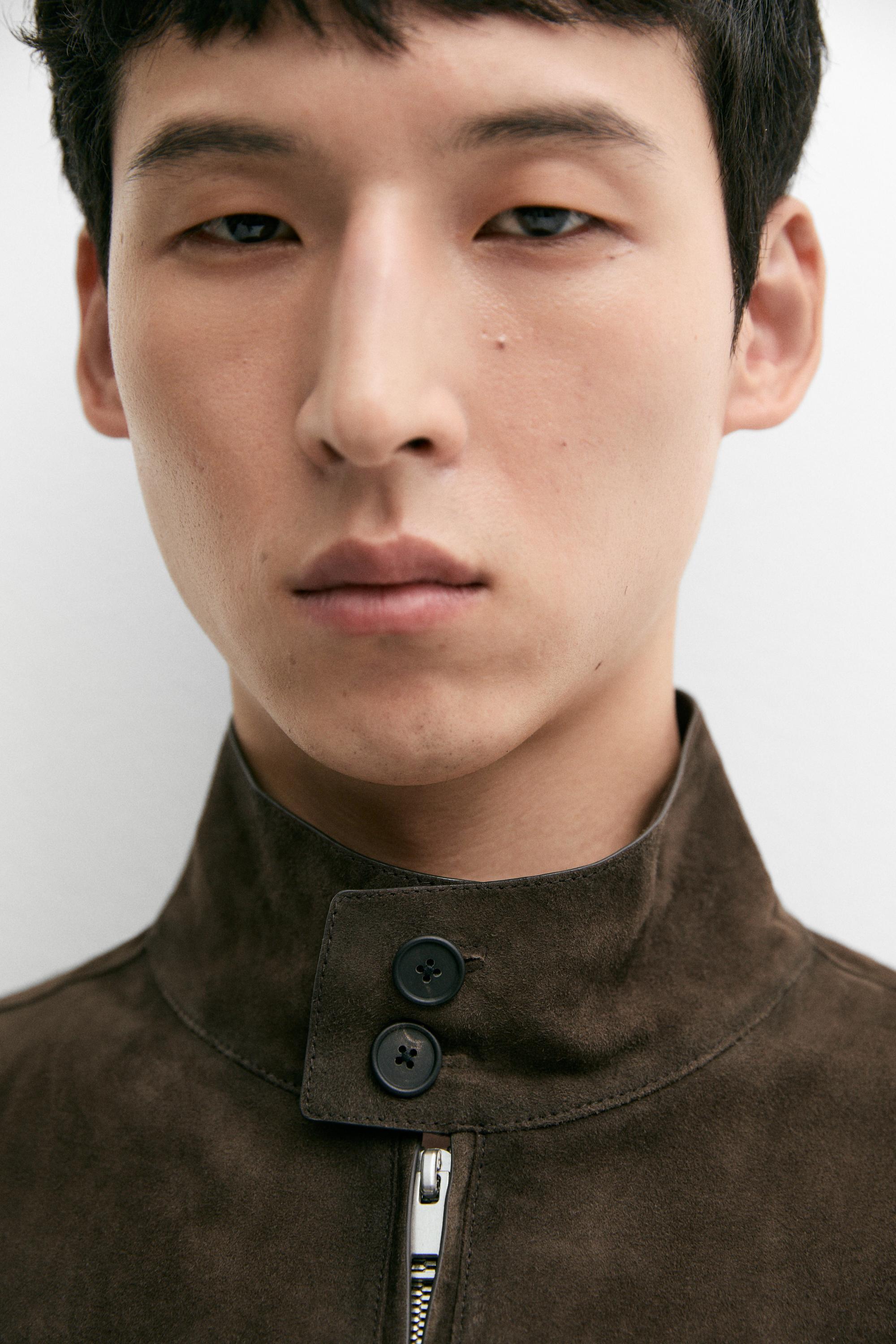 Suede leather jacket — Chocolate