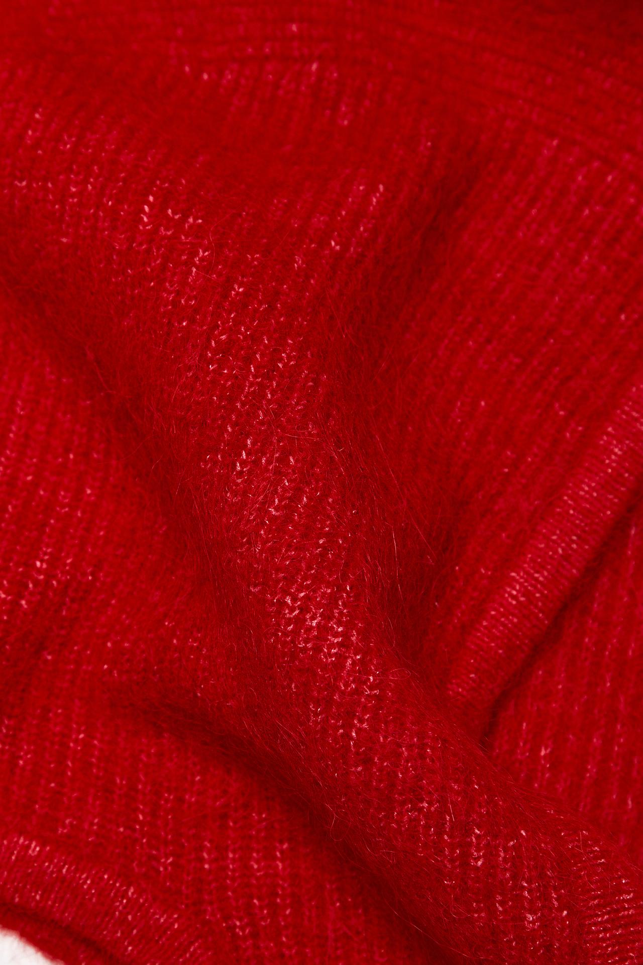 Alpaca blend knit beanie — RED