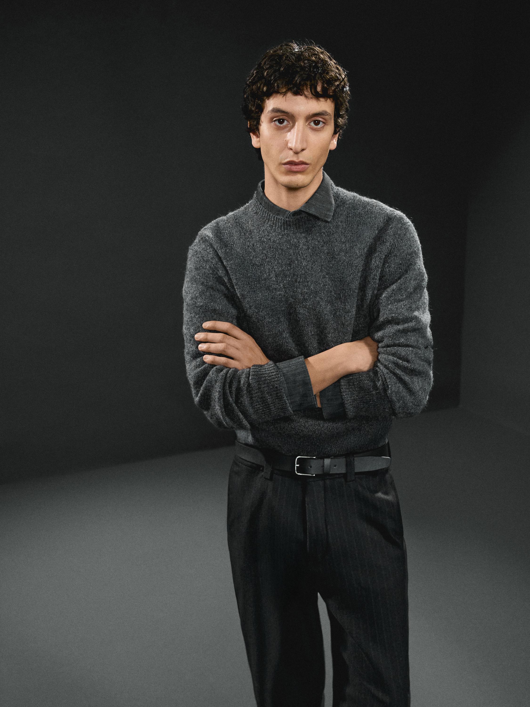 Nappa leather belt — BLACK