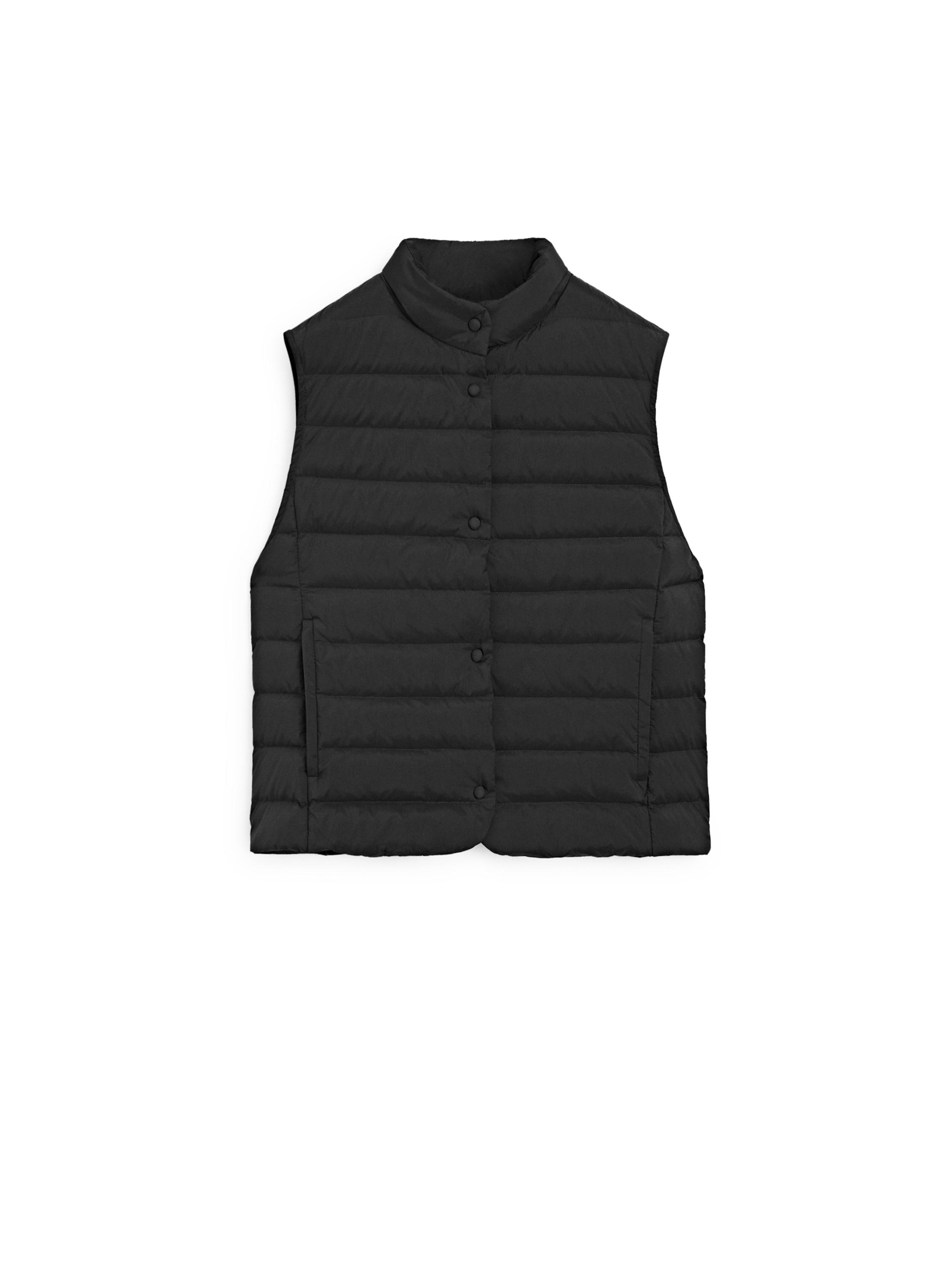 Quilted puffer gilet — BLACK