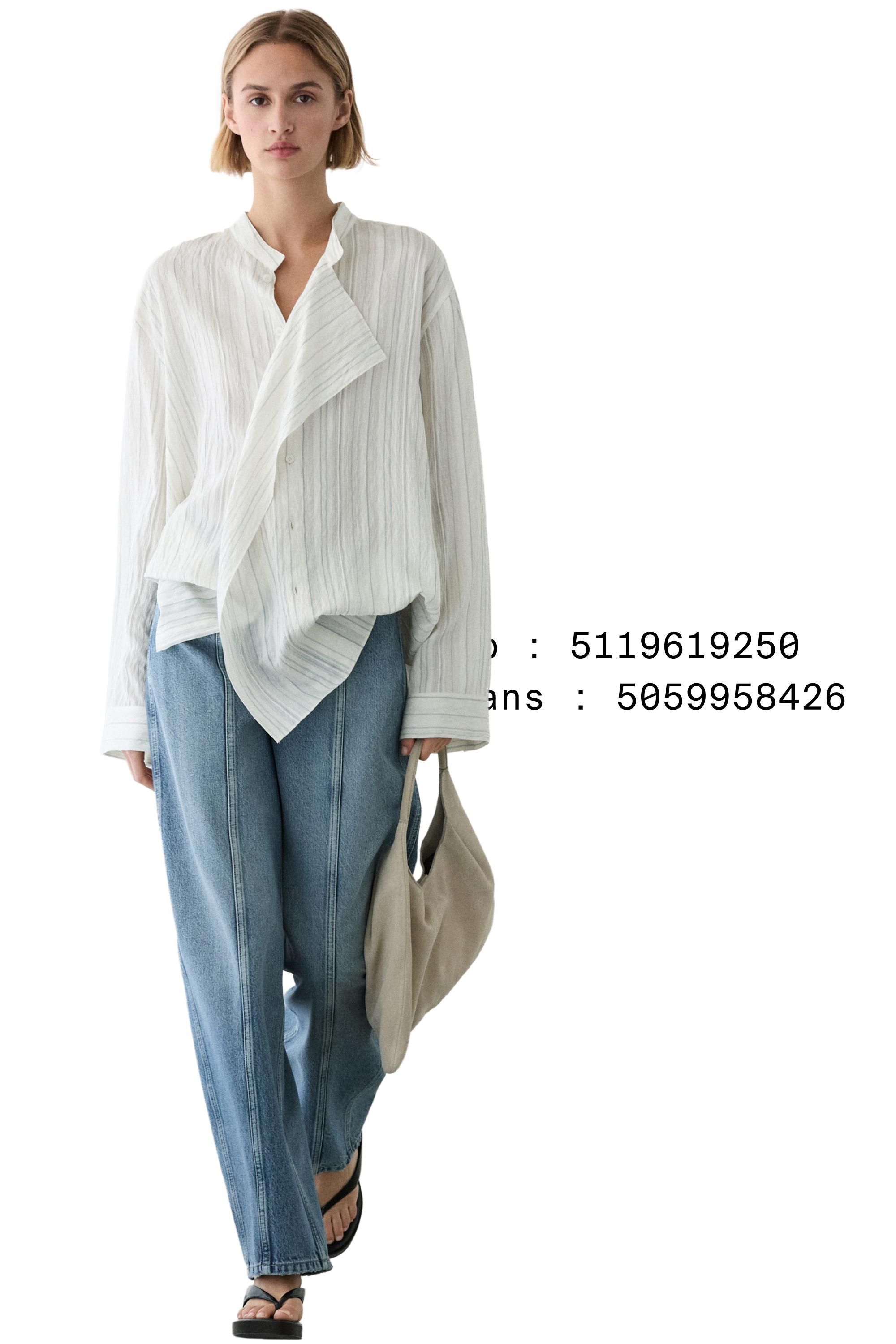 Barrel fit jeans with seam details — Light Blue