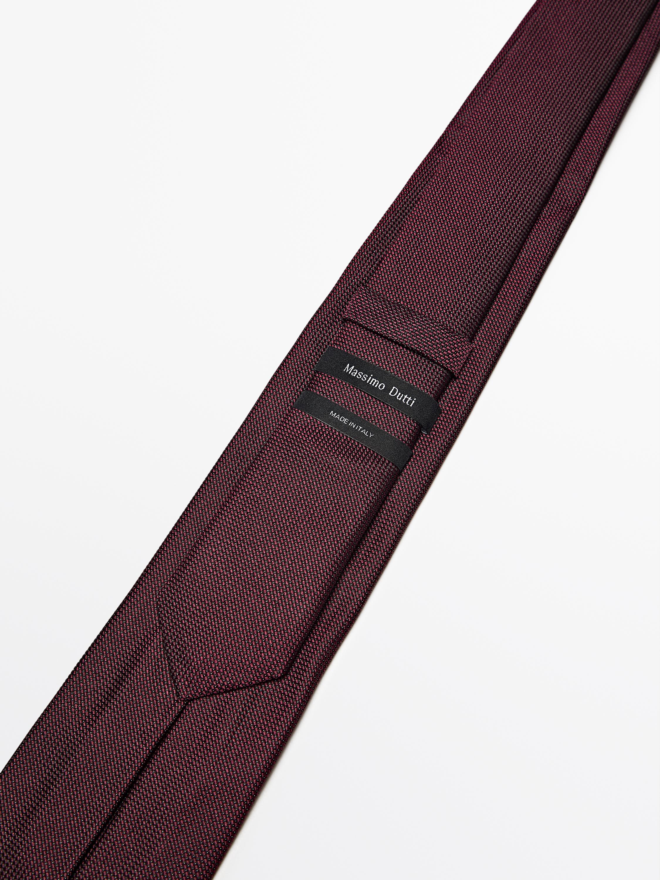 100% mulberry silk polka dot tie — MAROON