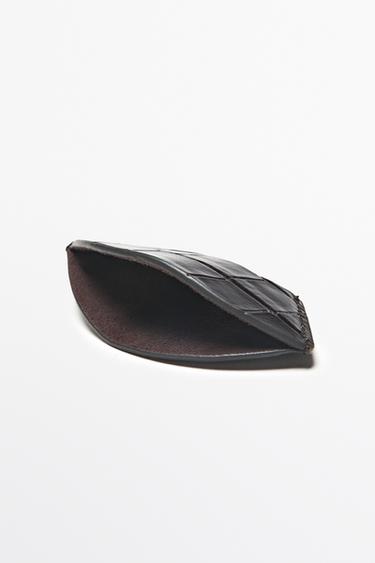 Textured leather bookmark — Chocolate 3