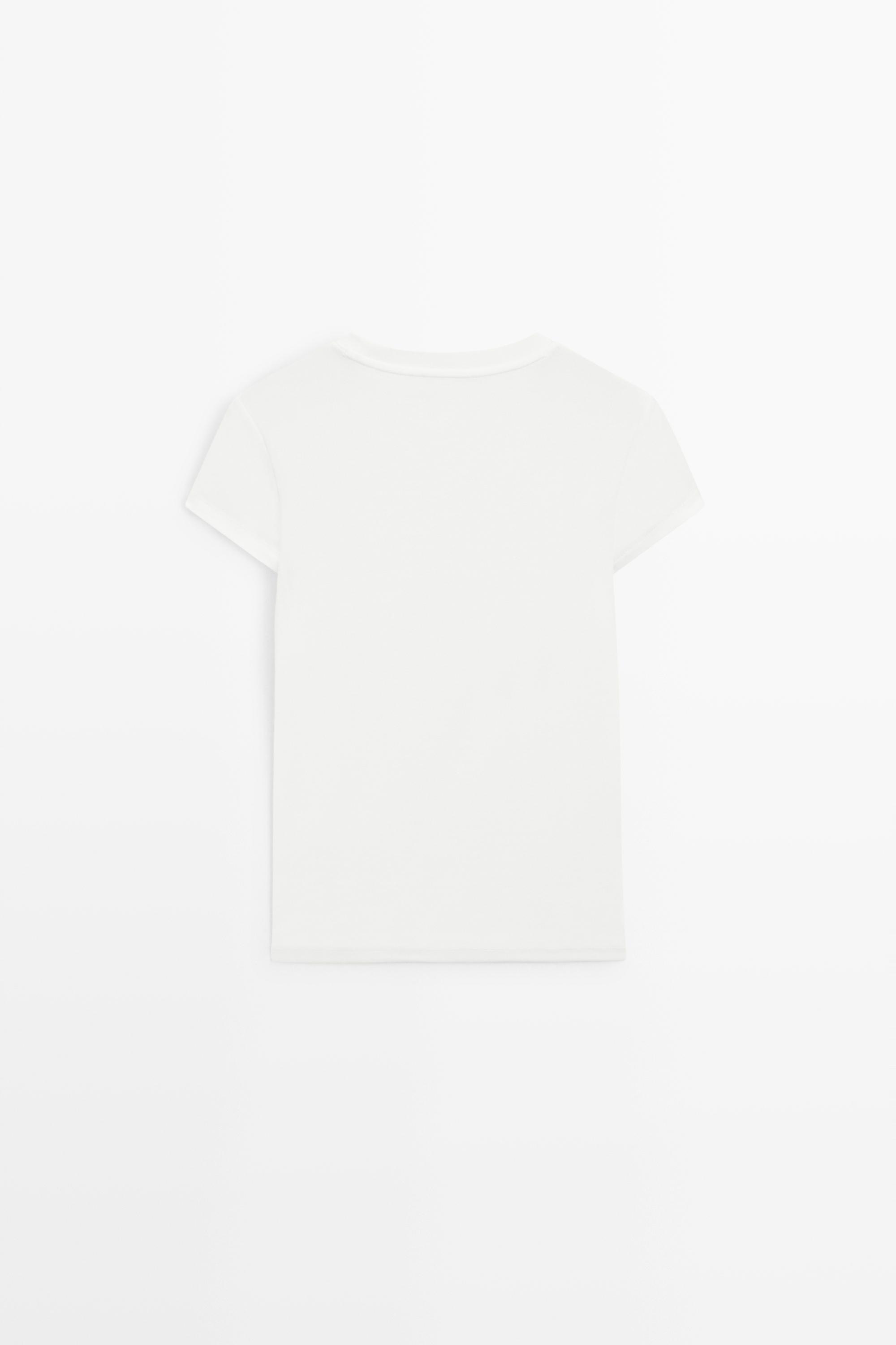 Short sleeve slim fit T-shirt — WHITE