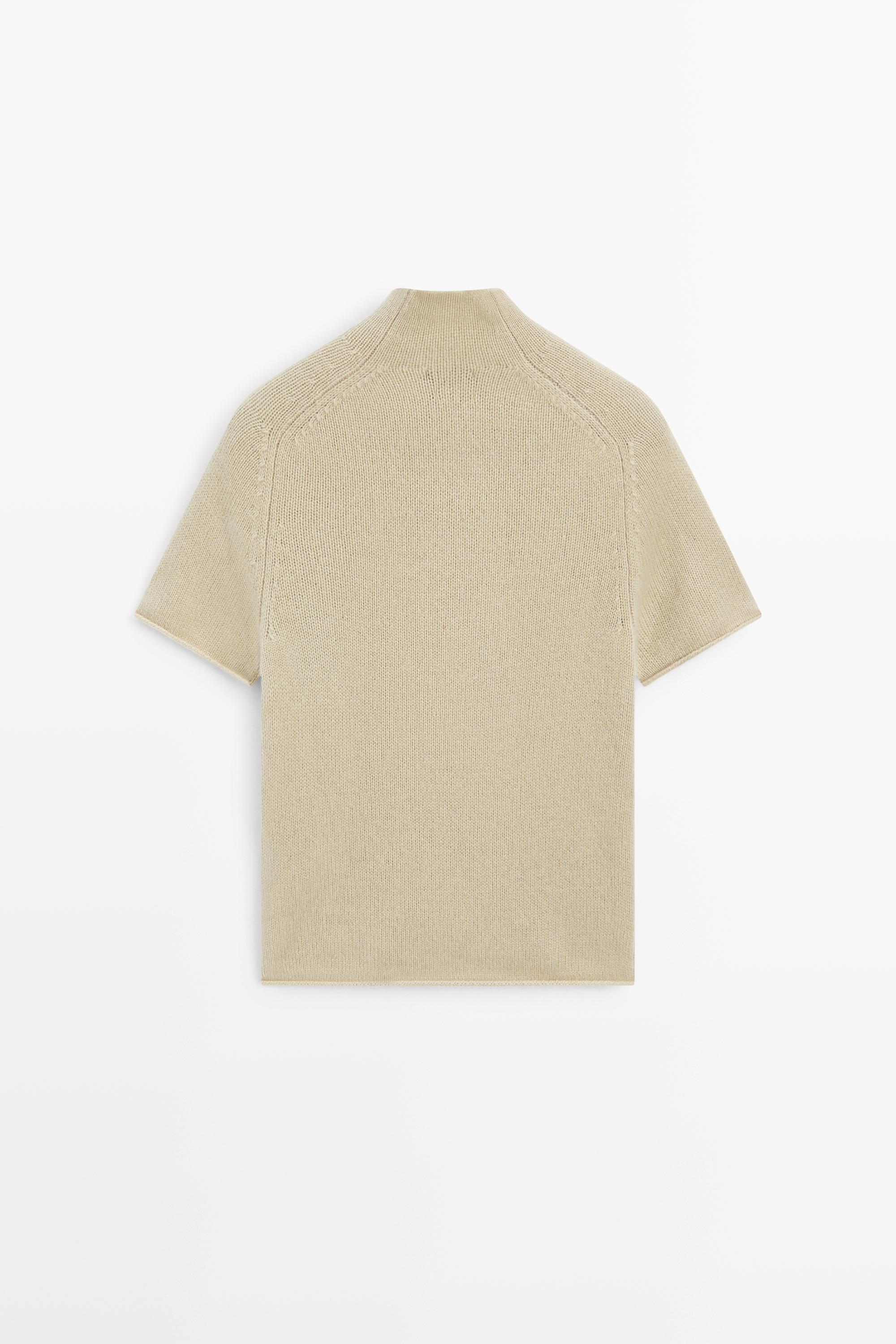 100% Cashmere Mock Turtleneck Sweater — MINK