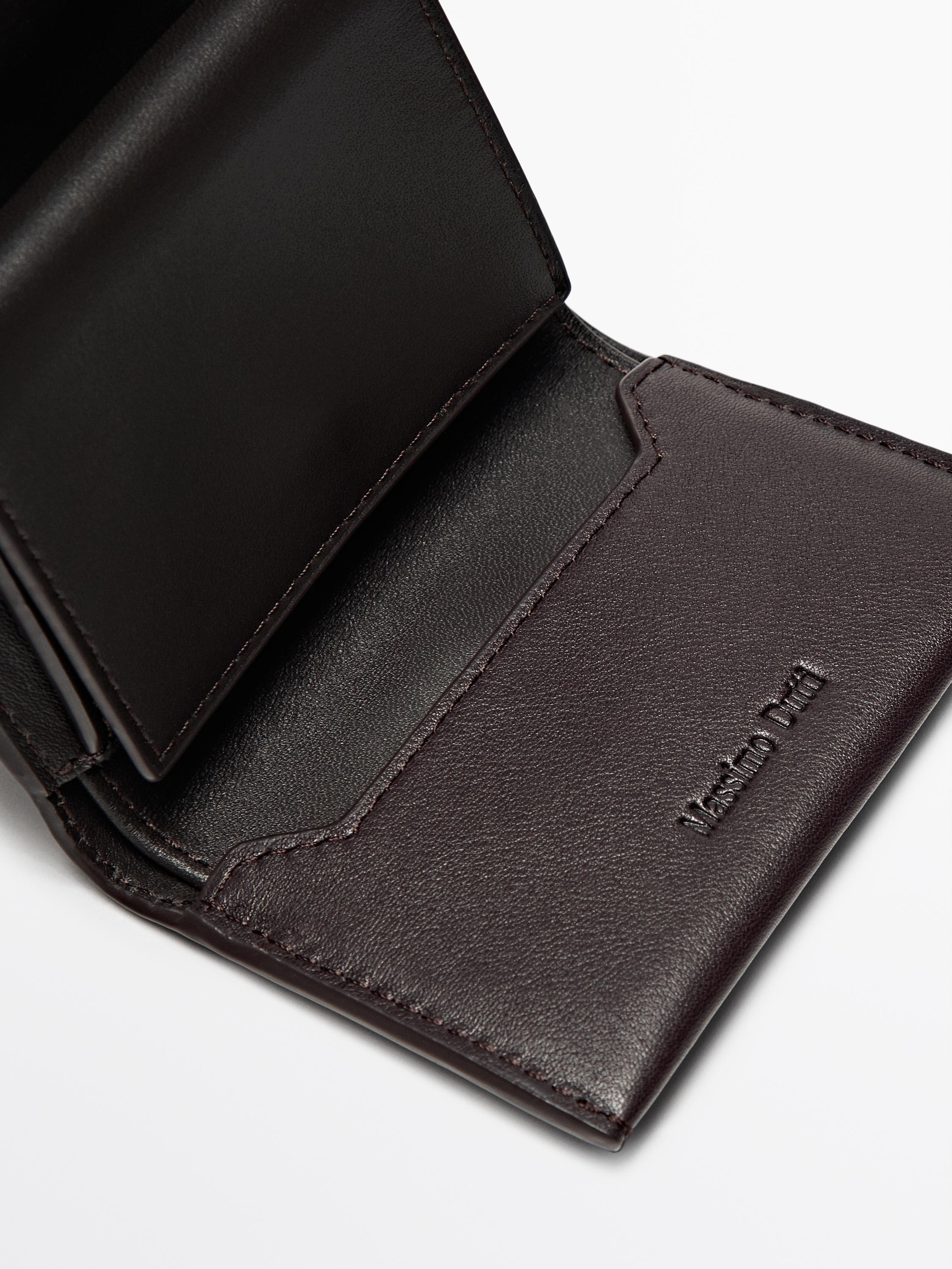 Compact nappa leather wallet