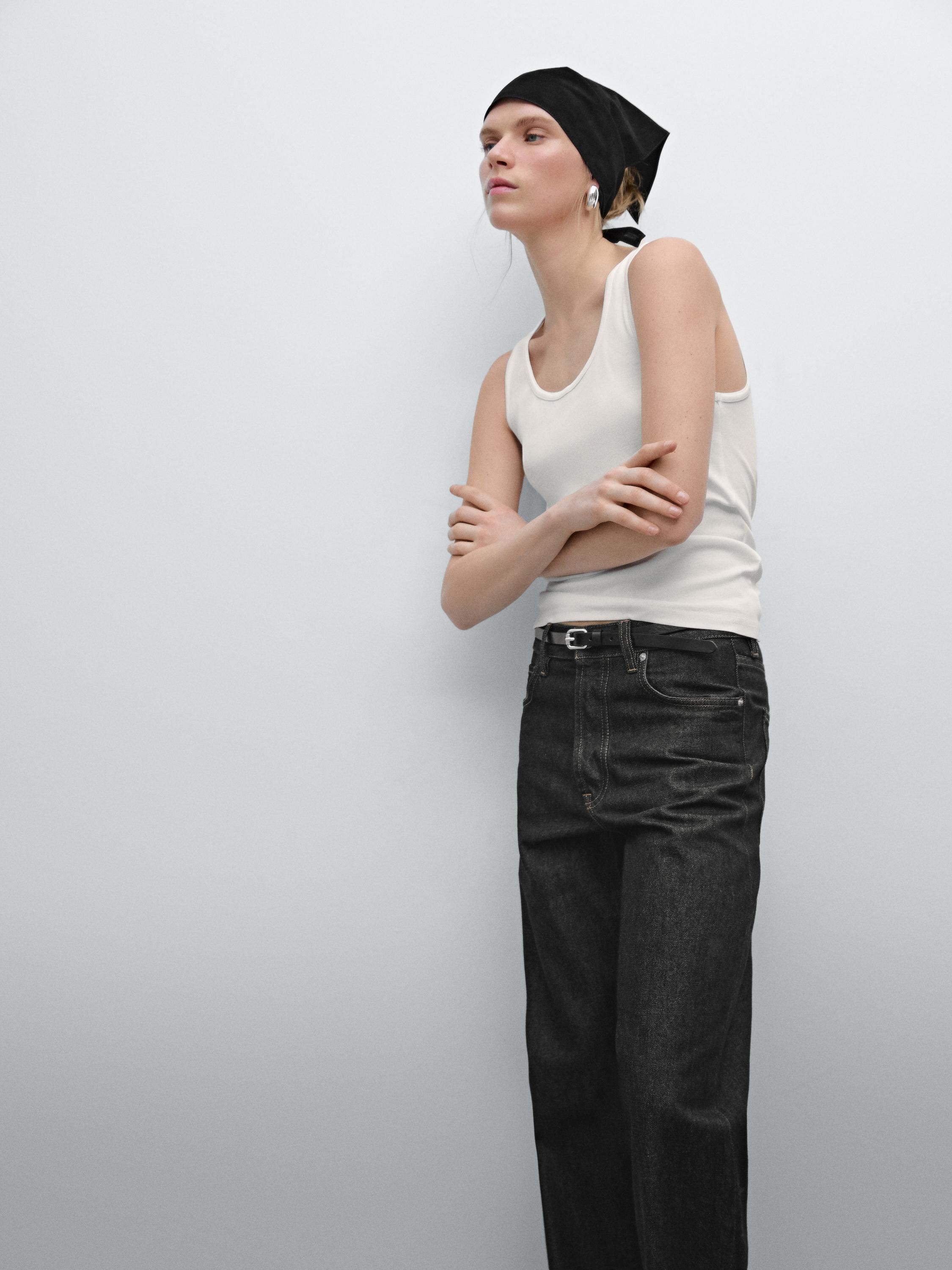 100% cotton T-shirt with wide straps