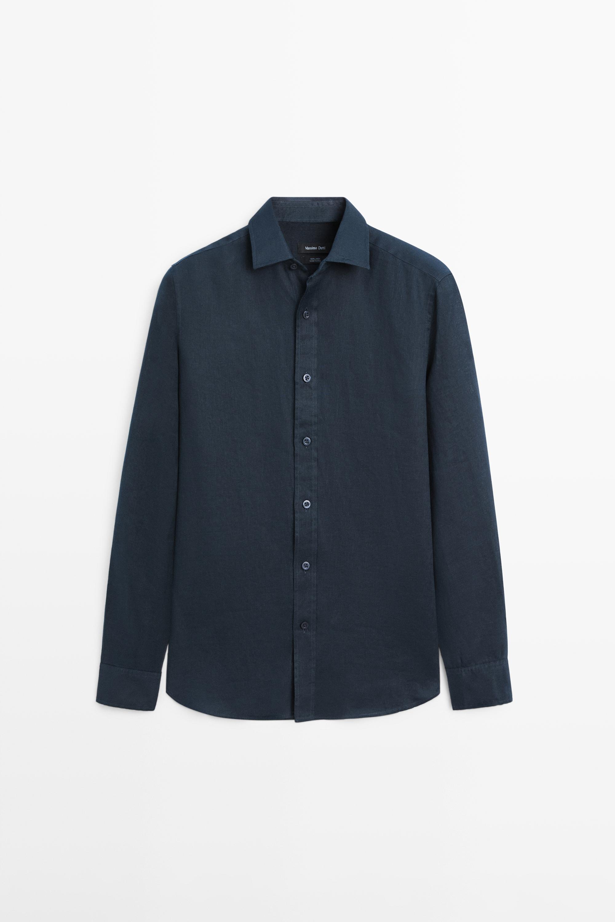 Slim fit 100% linen shirt