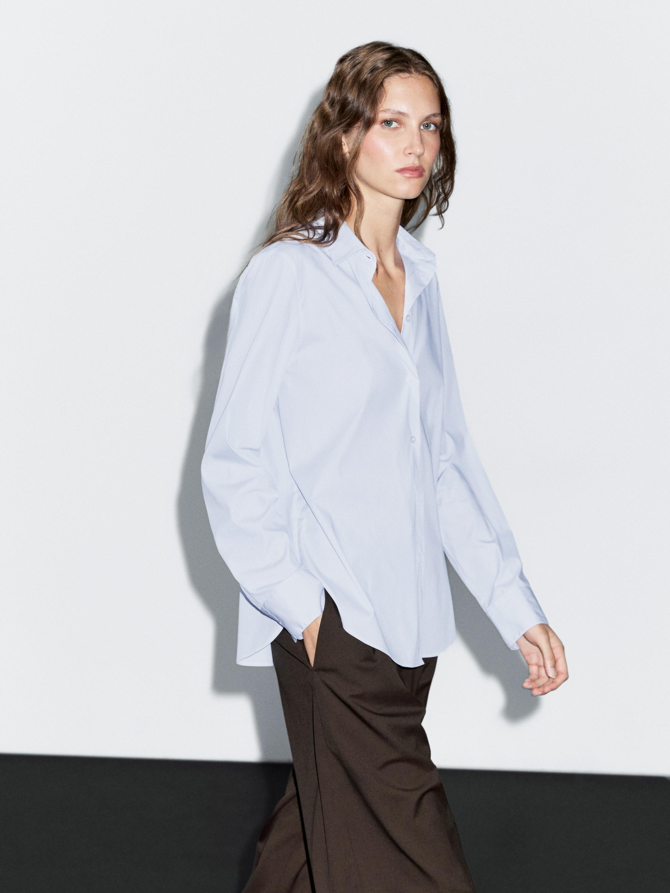 Gestreept stretch overhemd