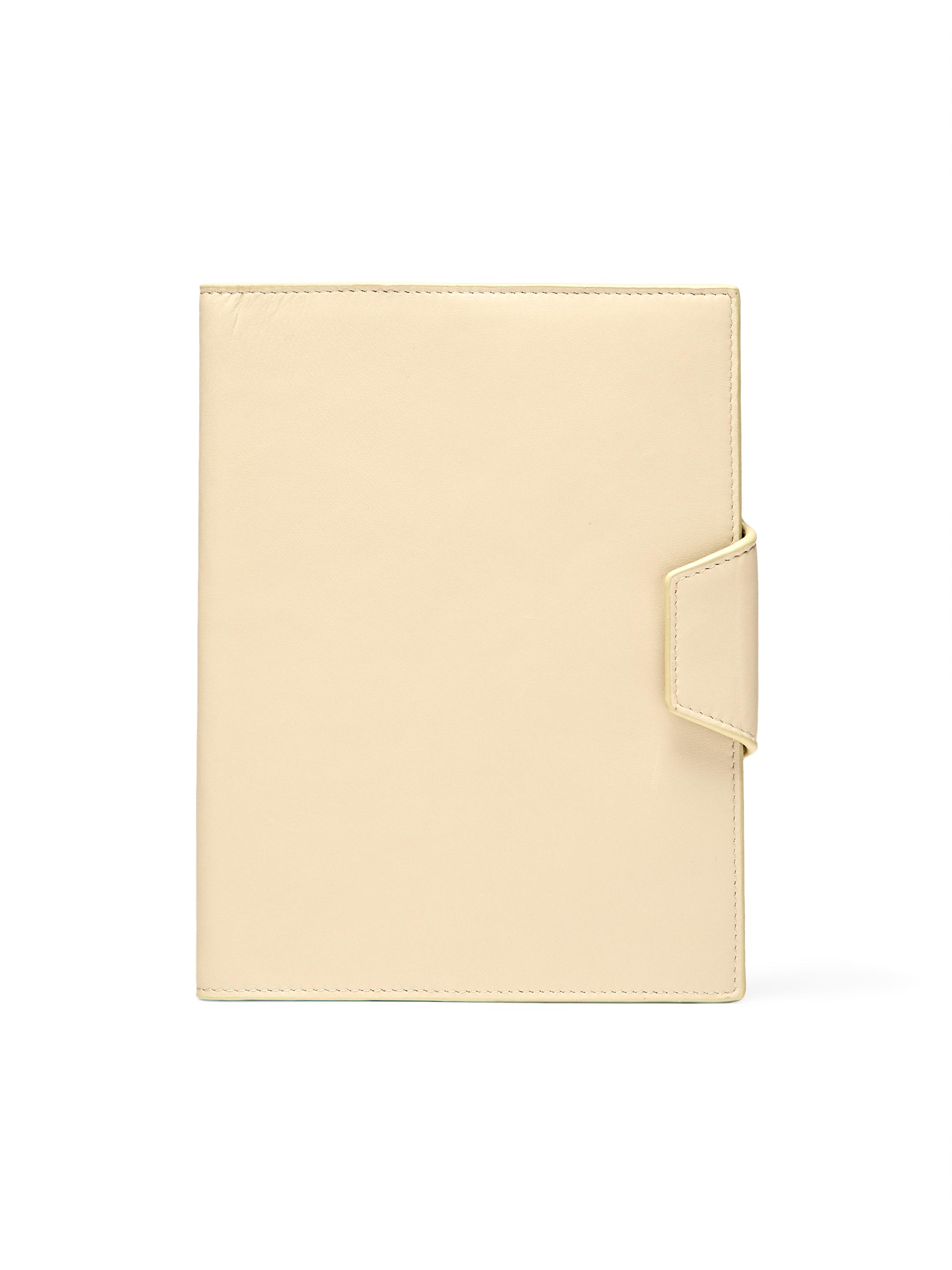 Nappa leather notebook cover — Vanilla