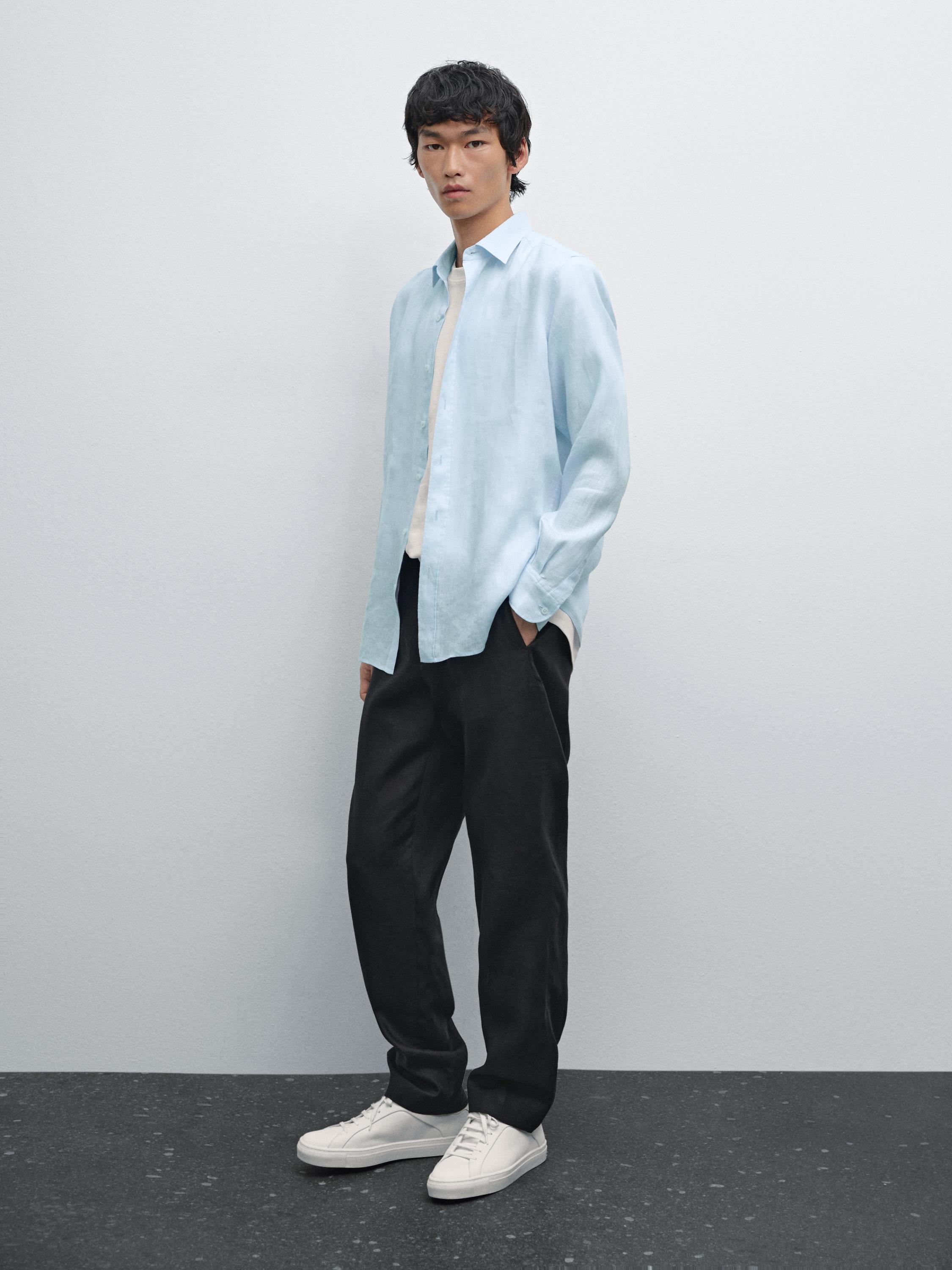 Chemise slim 100 % lin