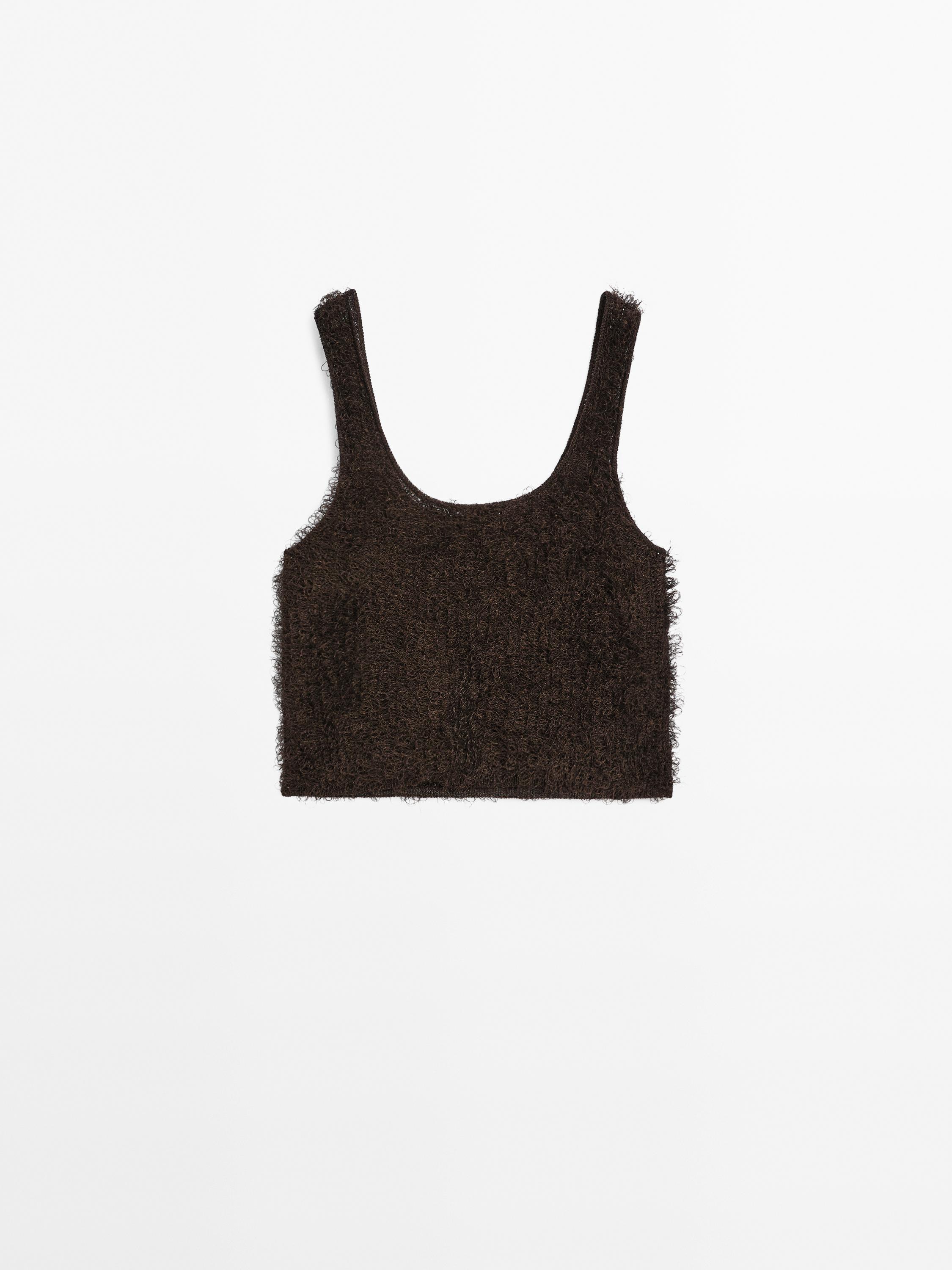 Bouclé knit top with thread detail - Studio
