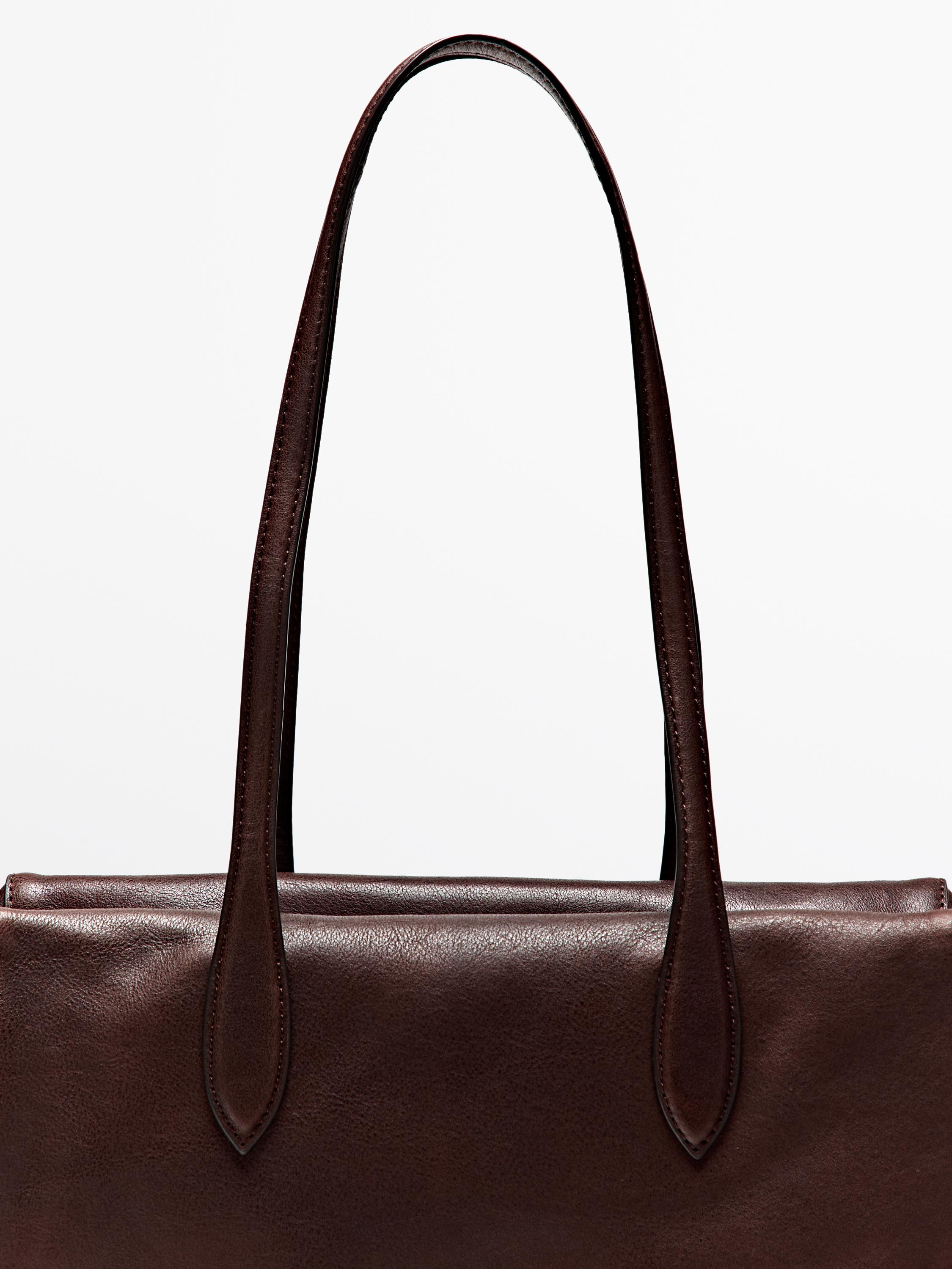 Nappa leather satchel bag