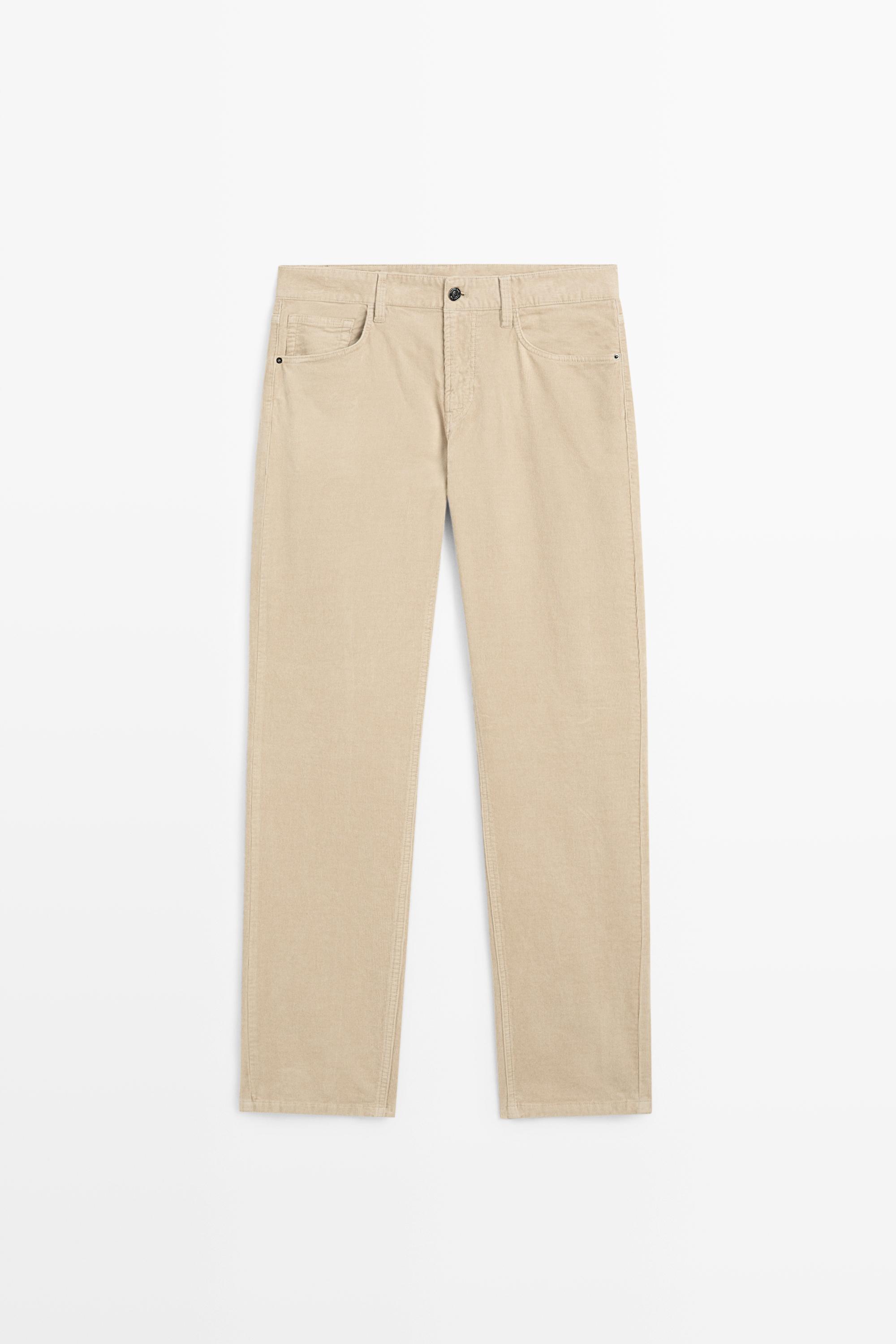 Corduroy tapered fit pants
