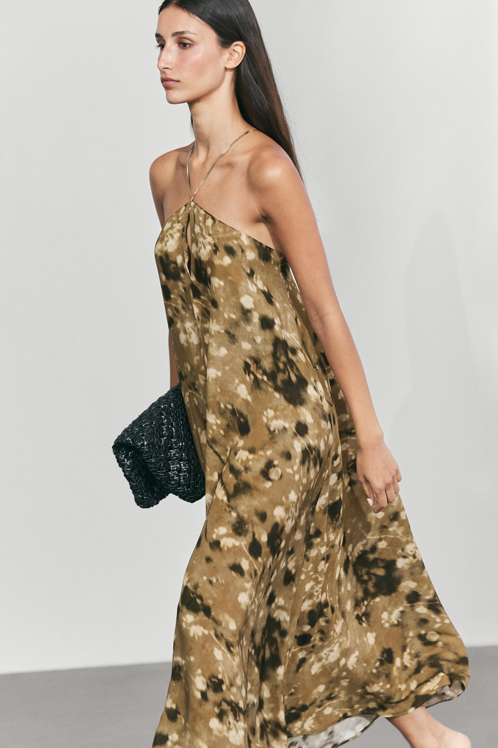 Robe midi fluide imprimé floral