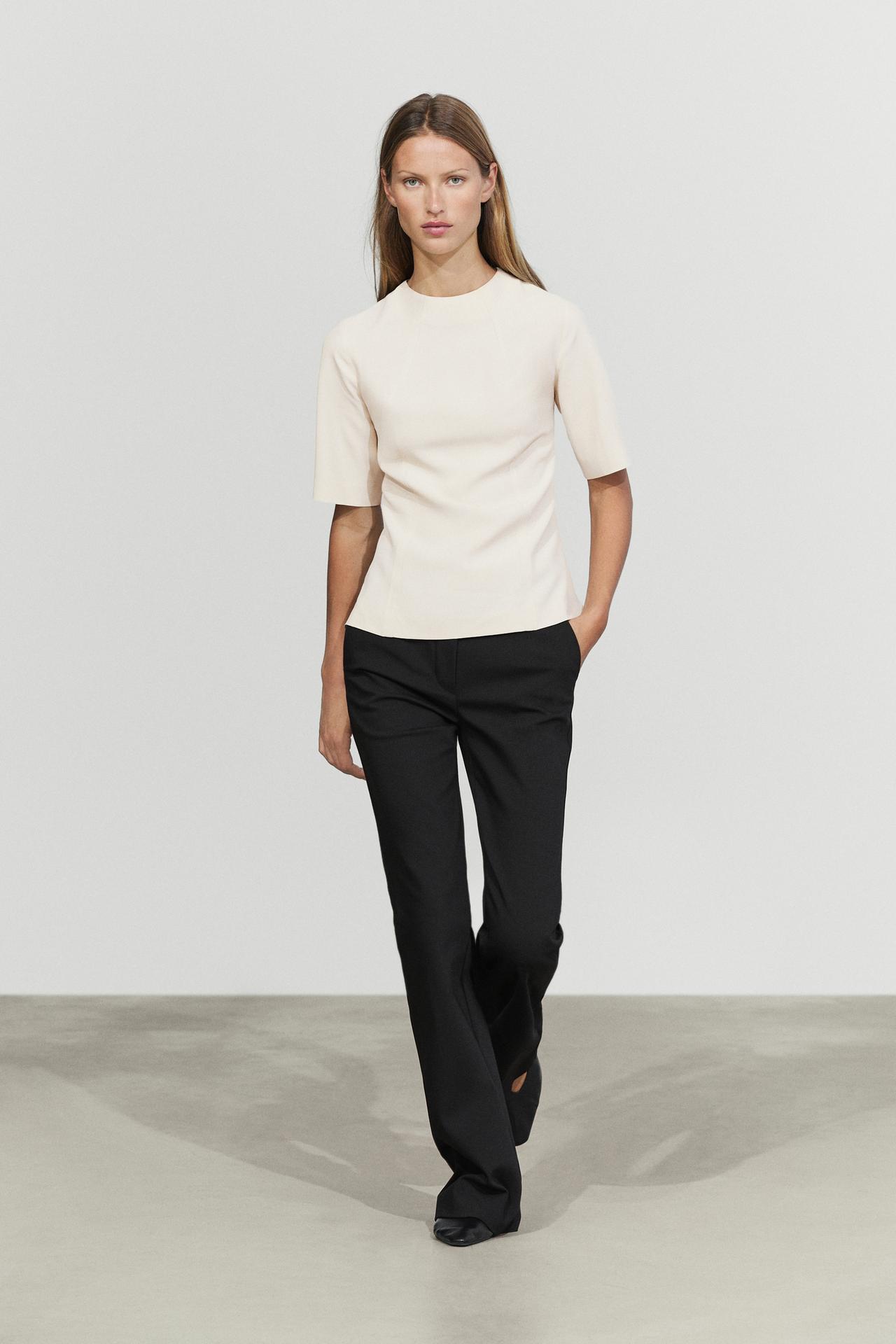 Technical flare fit pants — BLACK